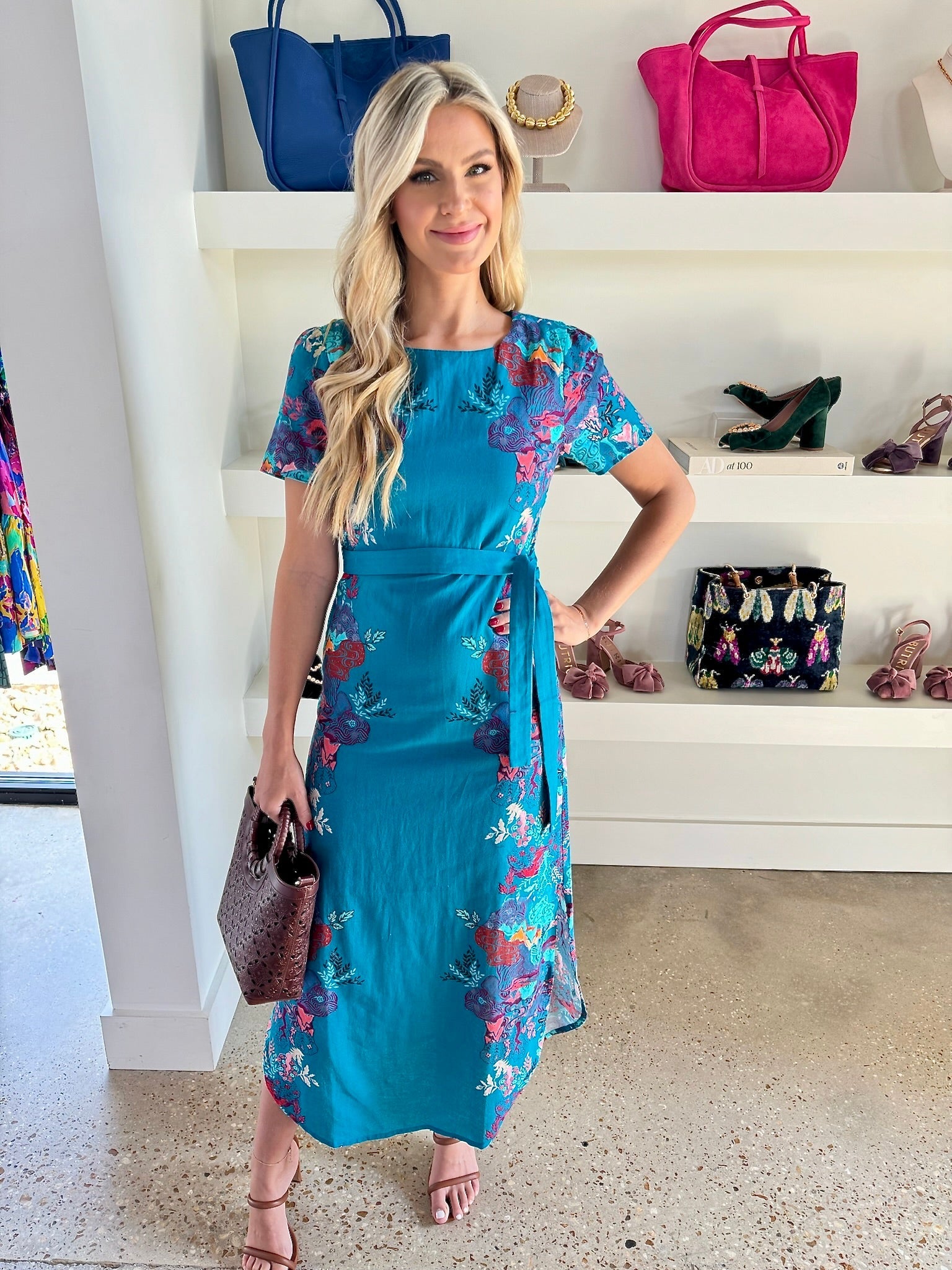 Anna Maxi Blue Green Milos main image 0