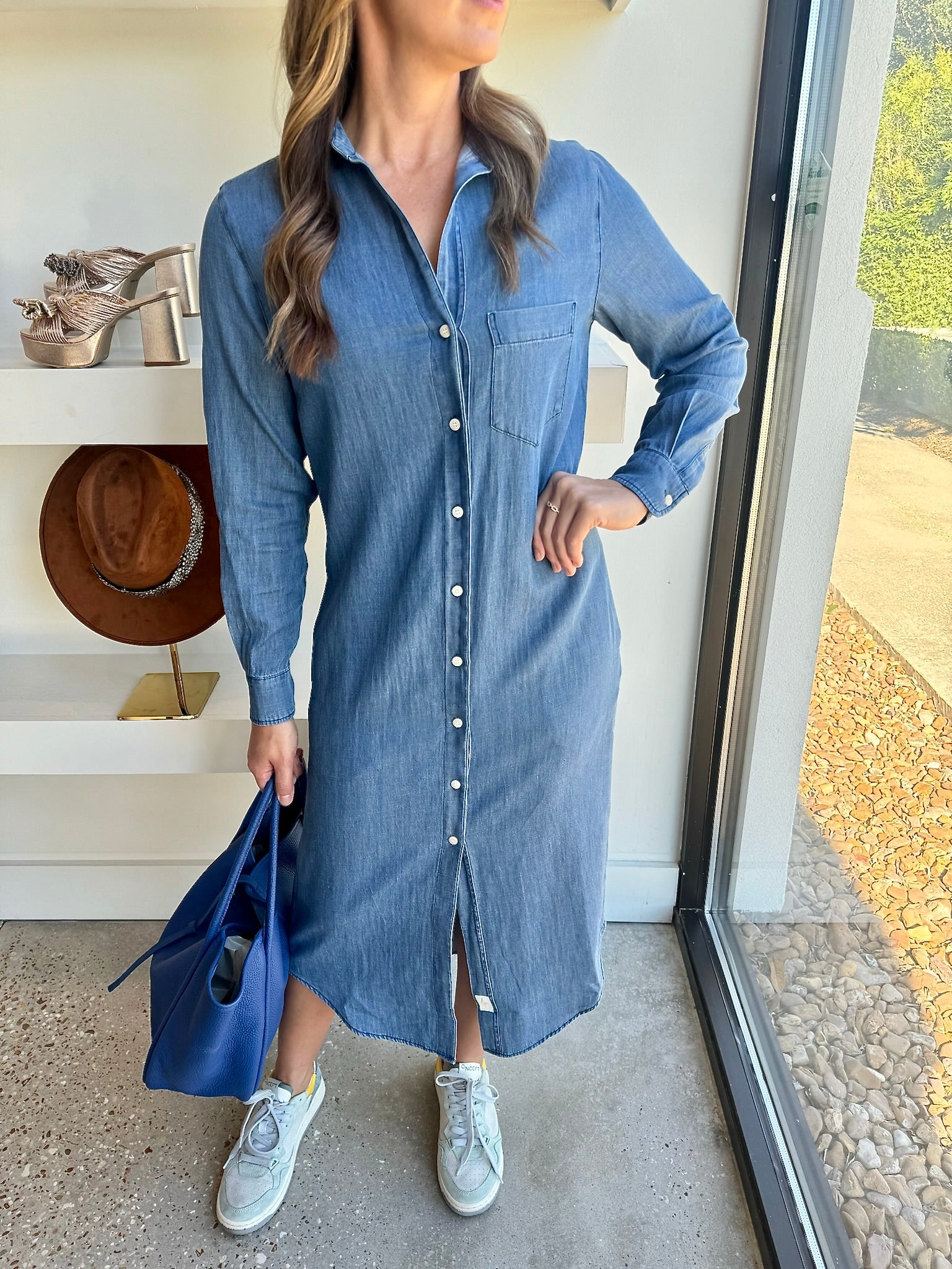 Medium Denim Louisiana Dress - Amor Lafayette