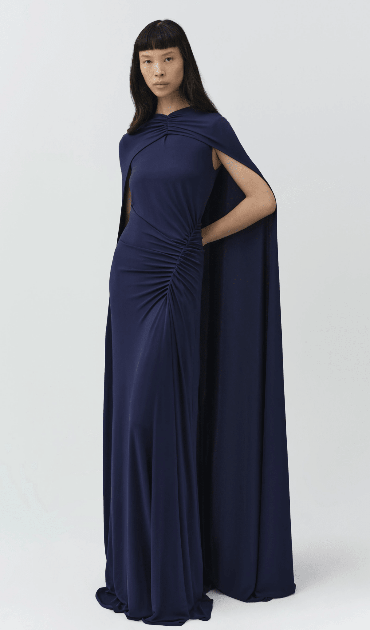 Midnight Demi Cape Gown - Amor Lafayette