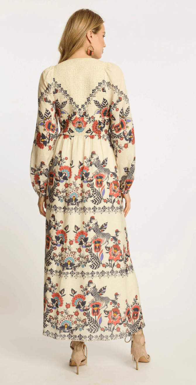 Mindy Dress in Zebra Leaf - Amor Lafayette