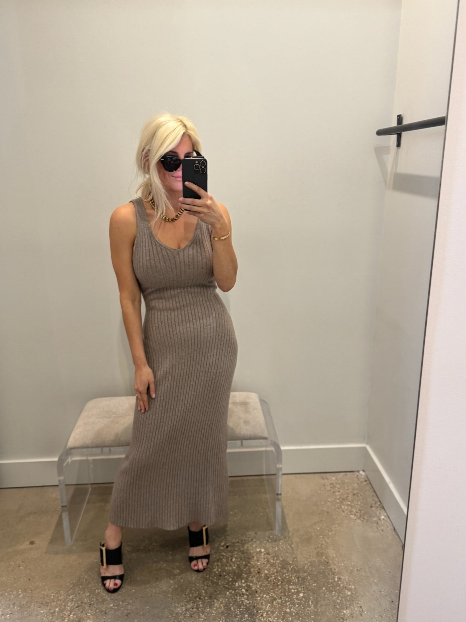 Mink Randy Knit Dress - Amor Lafayette