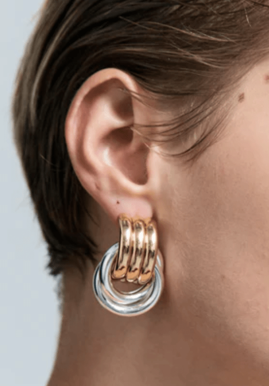 Mixed Double Knot Earring - Amor Lafayette