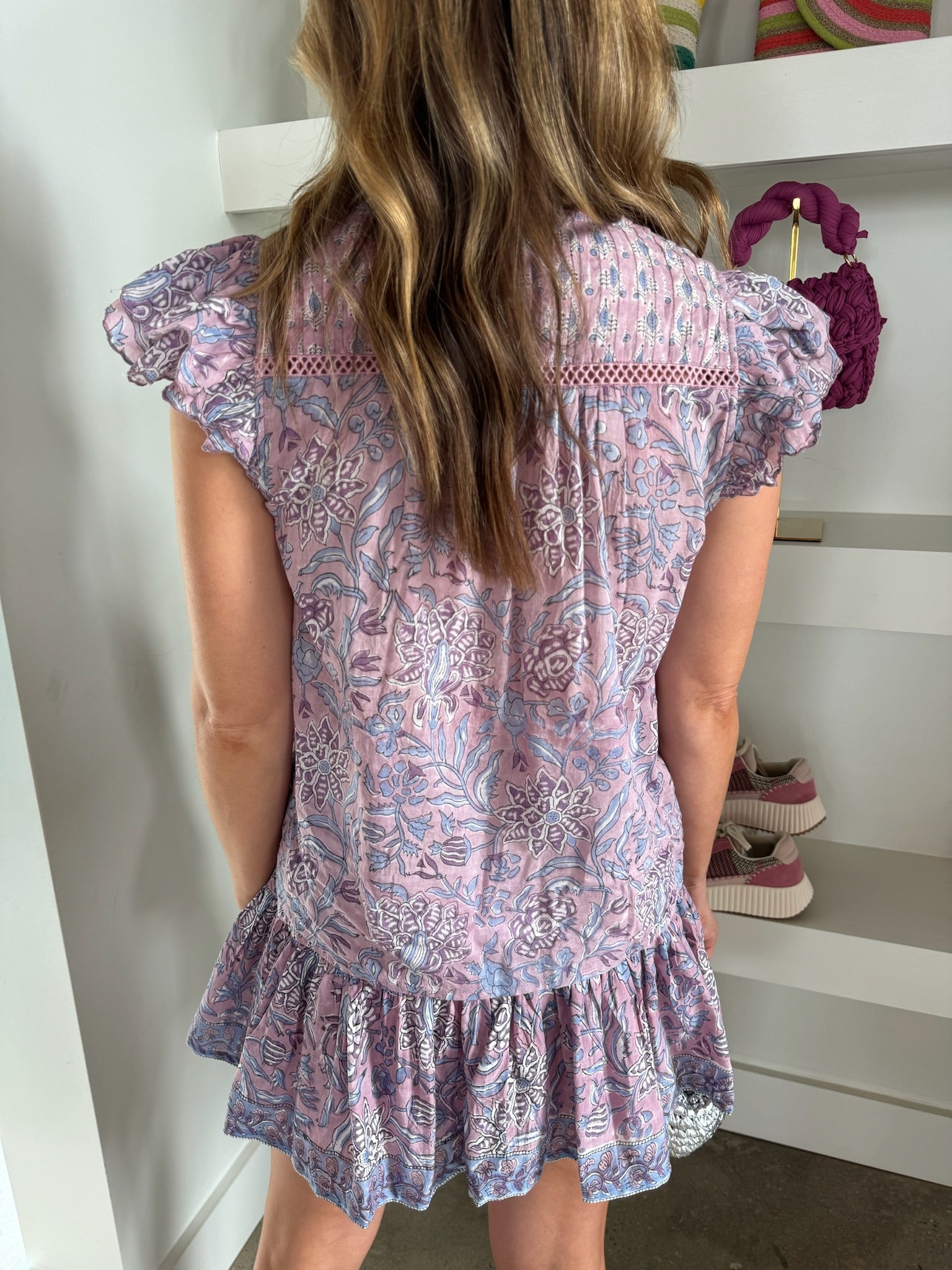 Mixed Lilac Floral Alicia Top - Amor Lafayette