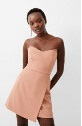 Mocha Mousse Whisper Strapless Dress - Amor Lafayette