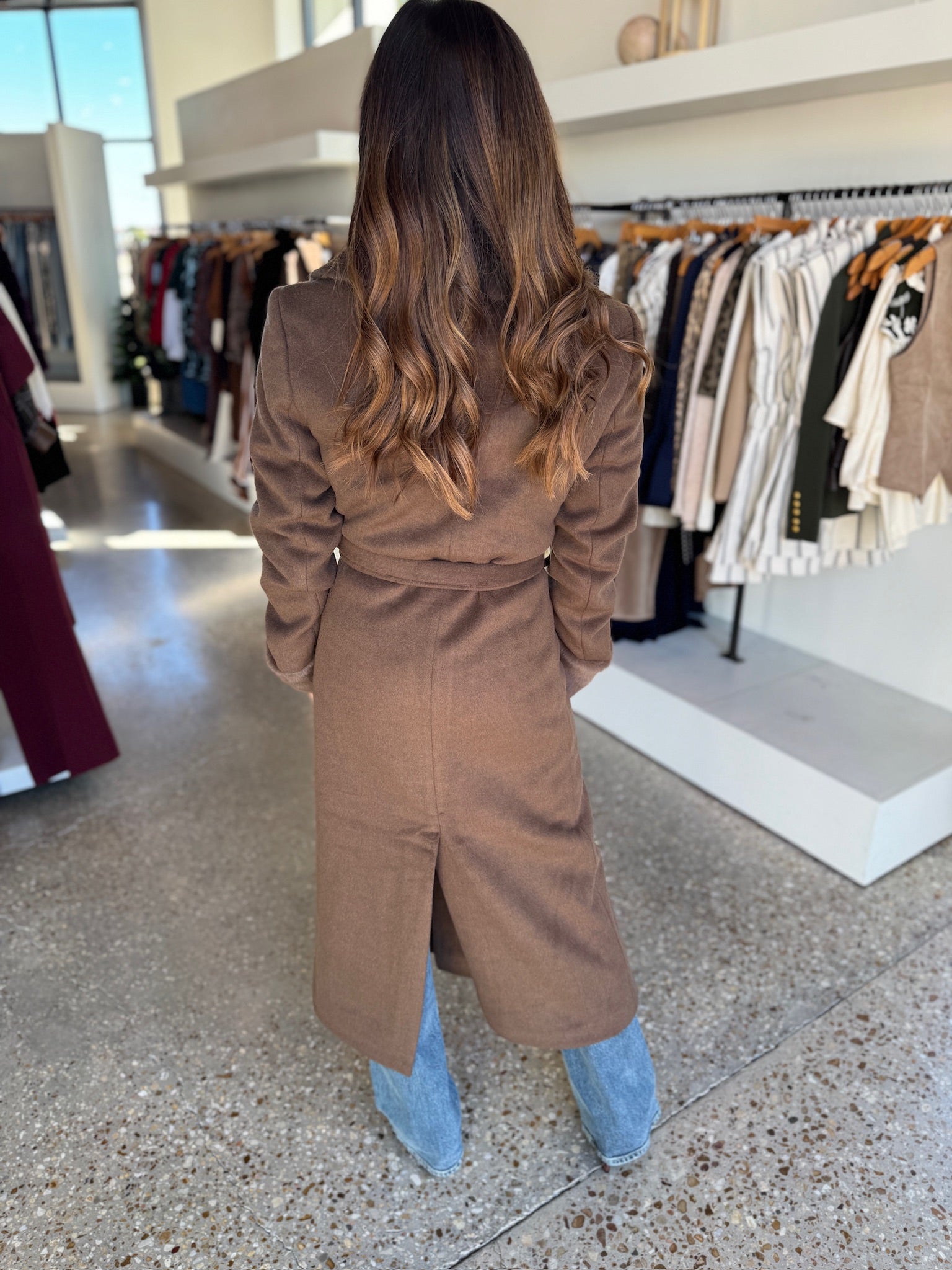 Mocha Valencia Coat - Amor Lafayette