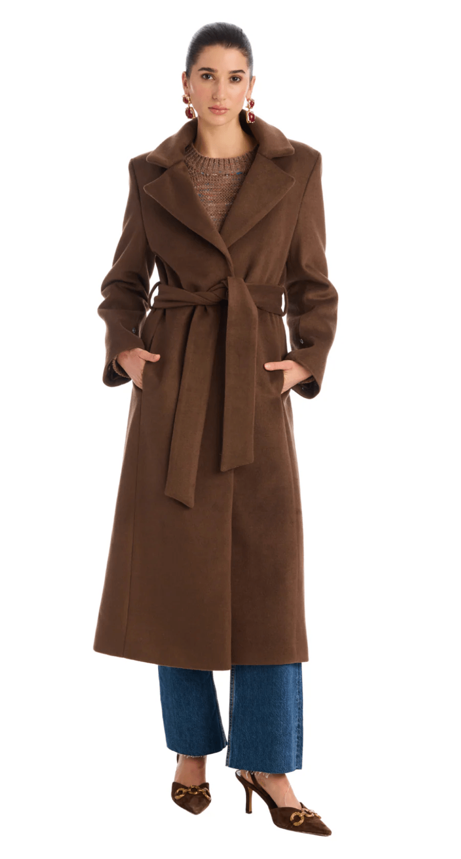 Mocha Valencia Coat - Amor Lafayette