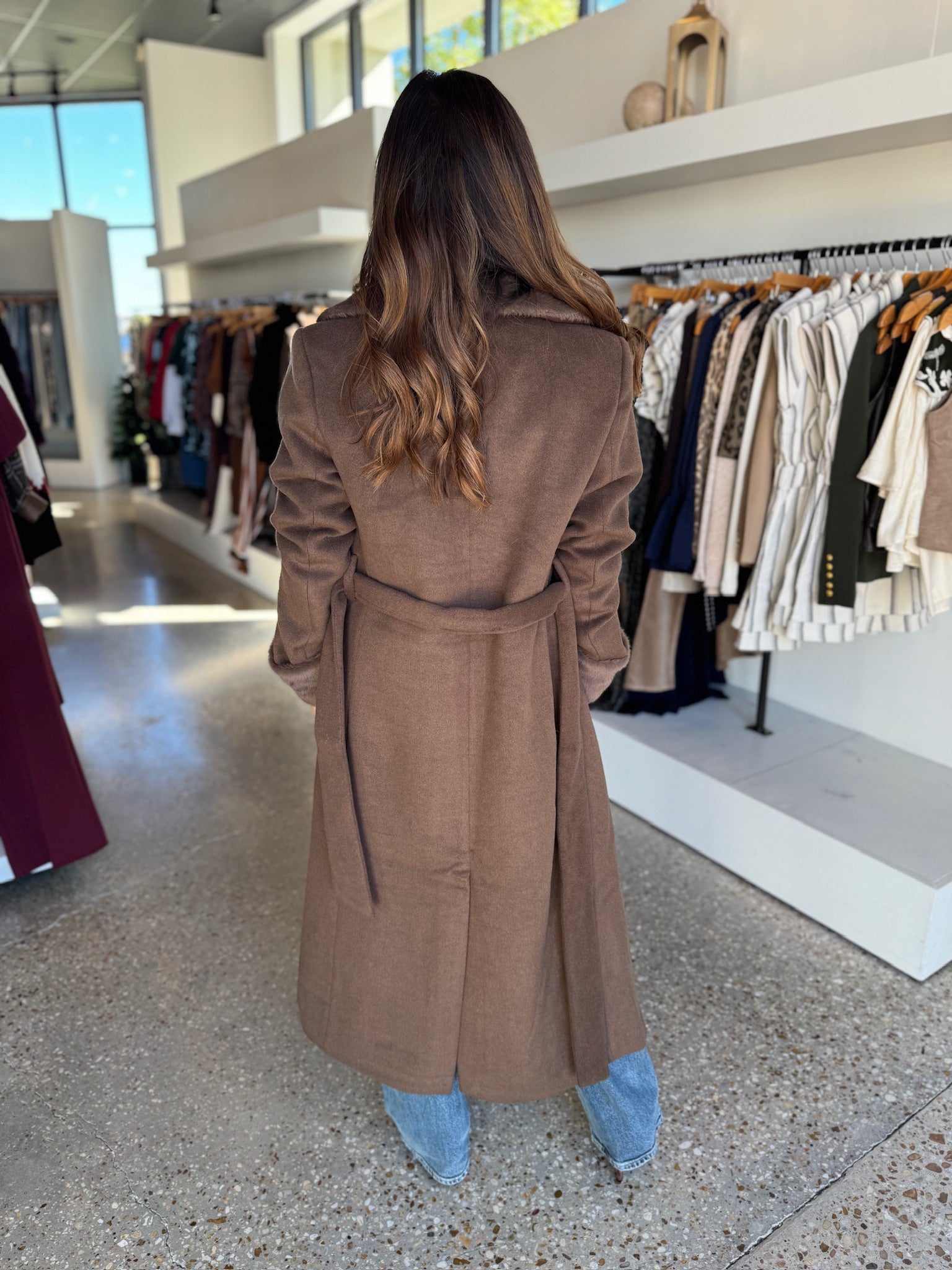 Mocha Valencia Coat - Amor Lafayette