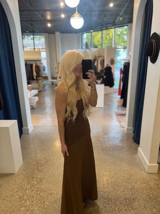 Mocha Zahara Maxi Dress - Amor Lafayette