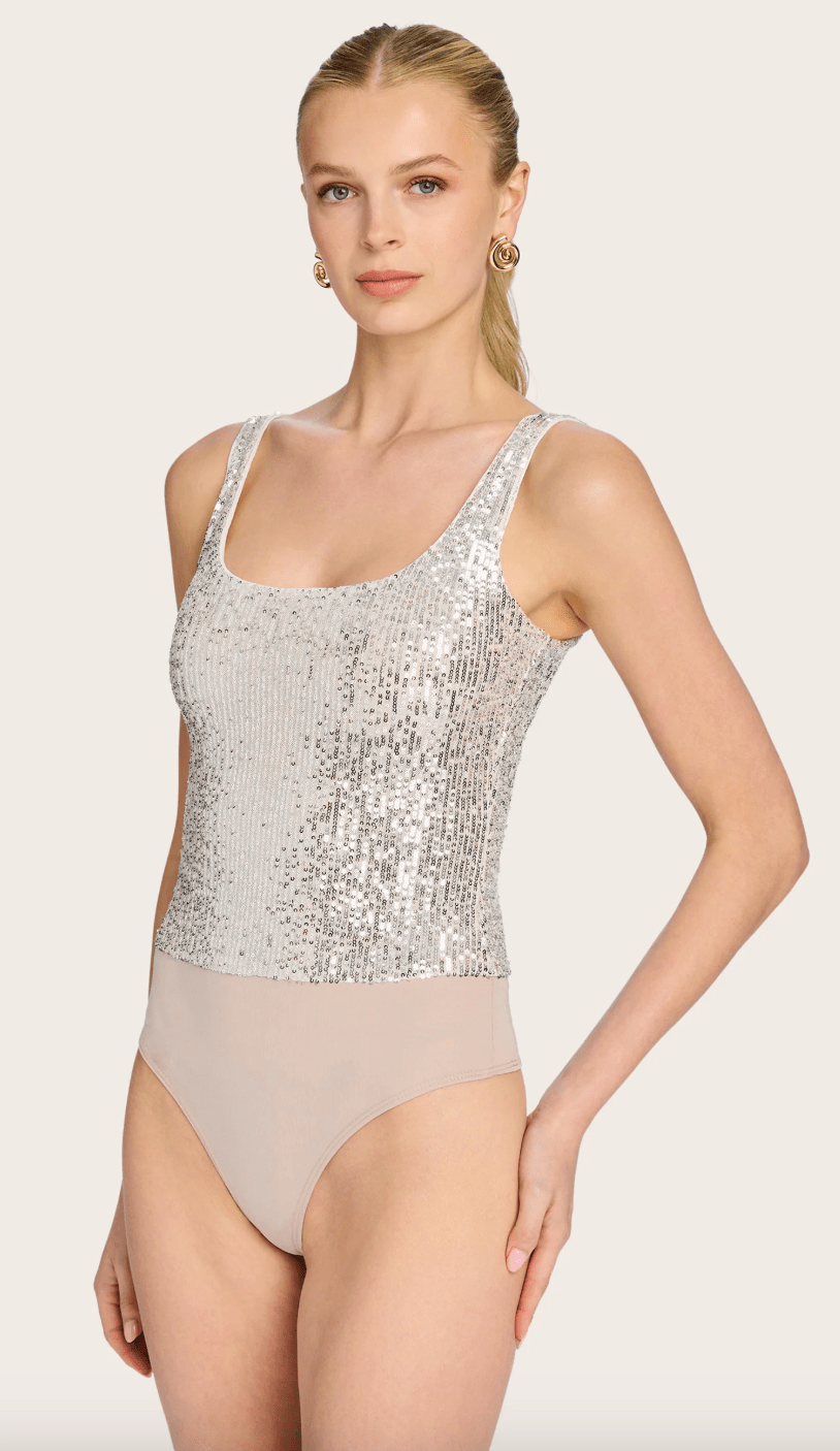 Moonbeam Dina Sequin Bodysuit - Amor Lafayette