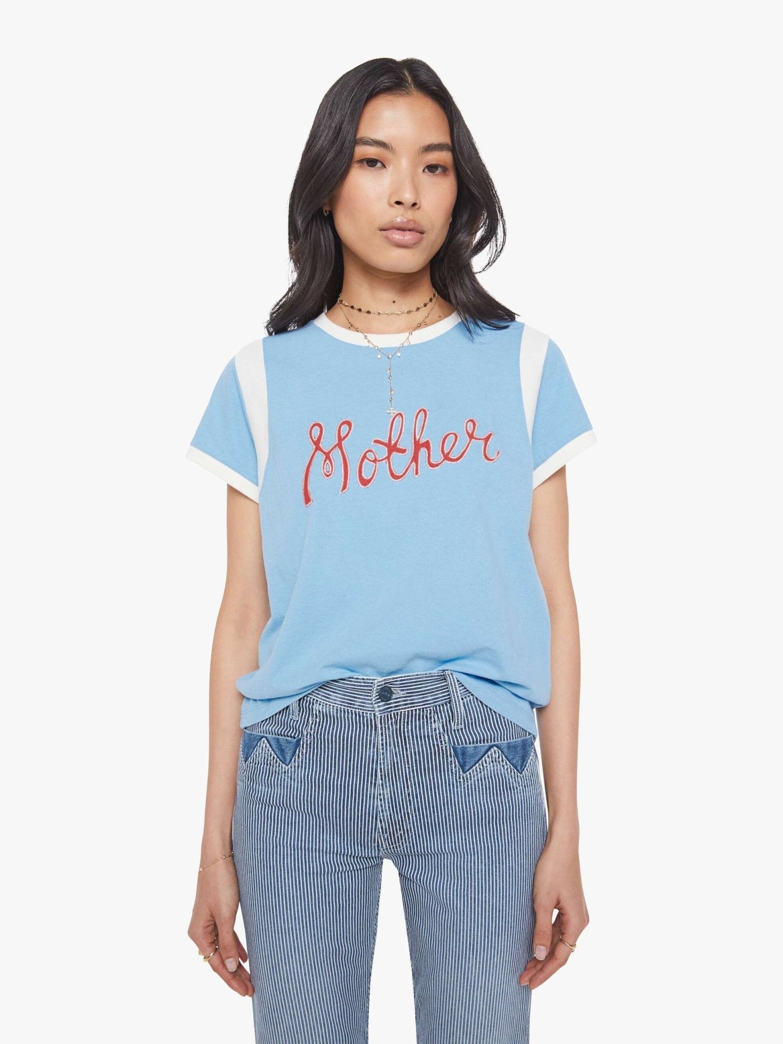 Mother Script The Boxy Goodie Inset Top - Amor Lafayette