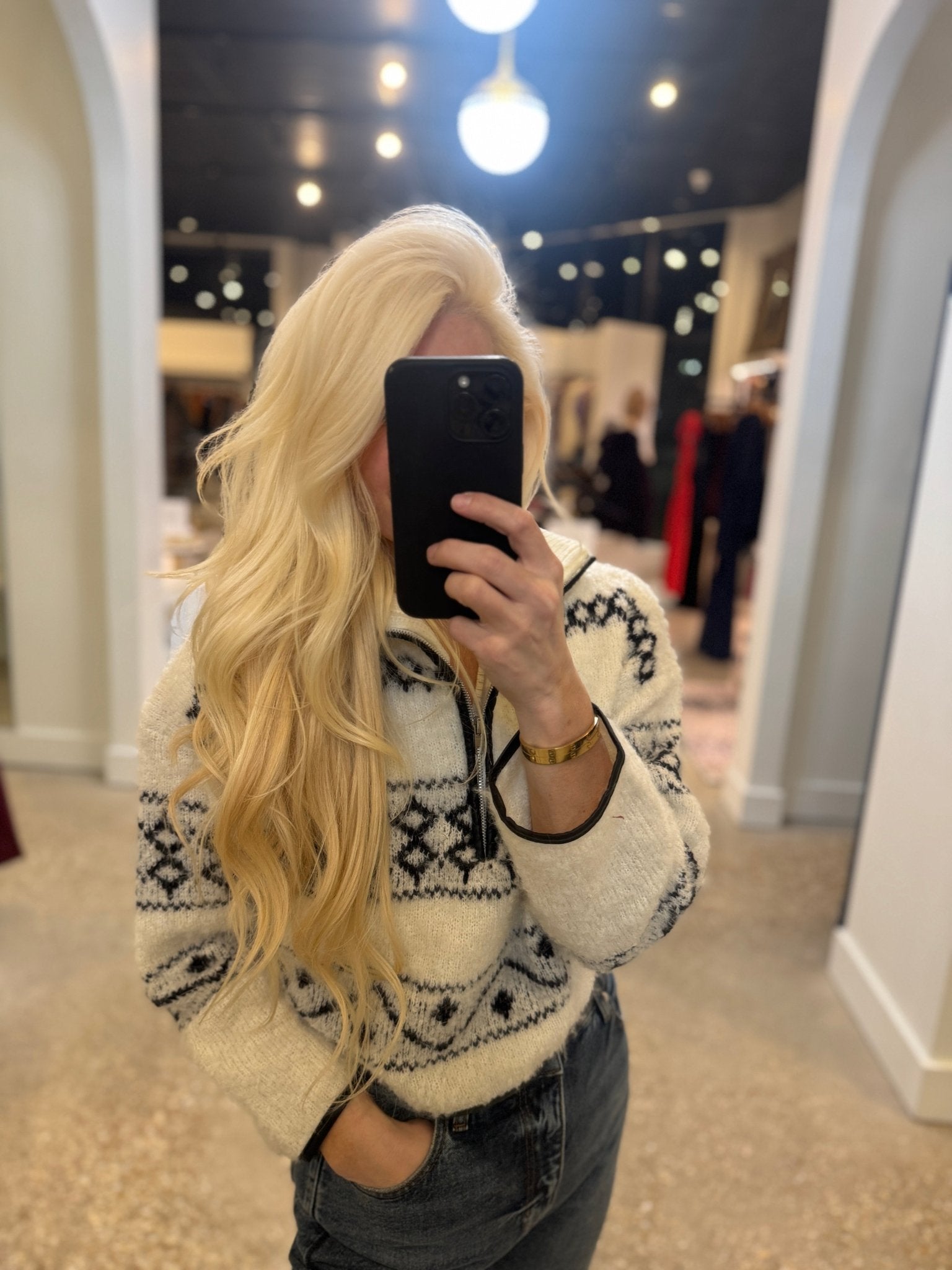 Mountain Roads Half Zip Sweater - Amor Lafayette