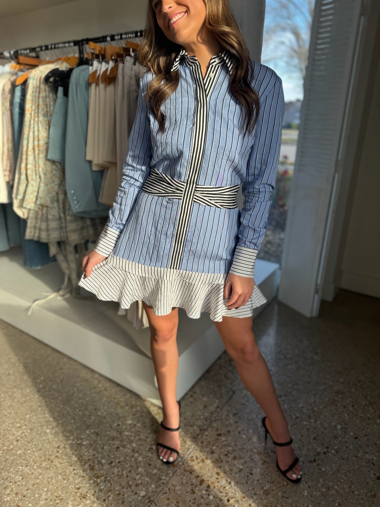 Multi Catalina Stripe Solana Dress - Amor Lafayette