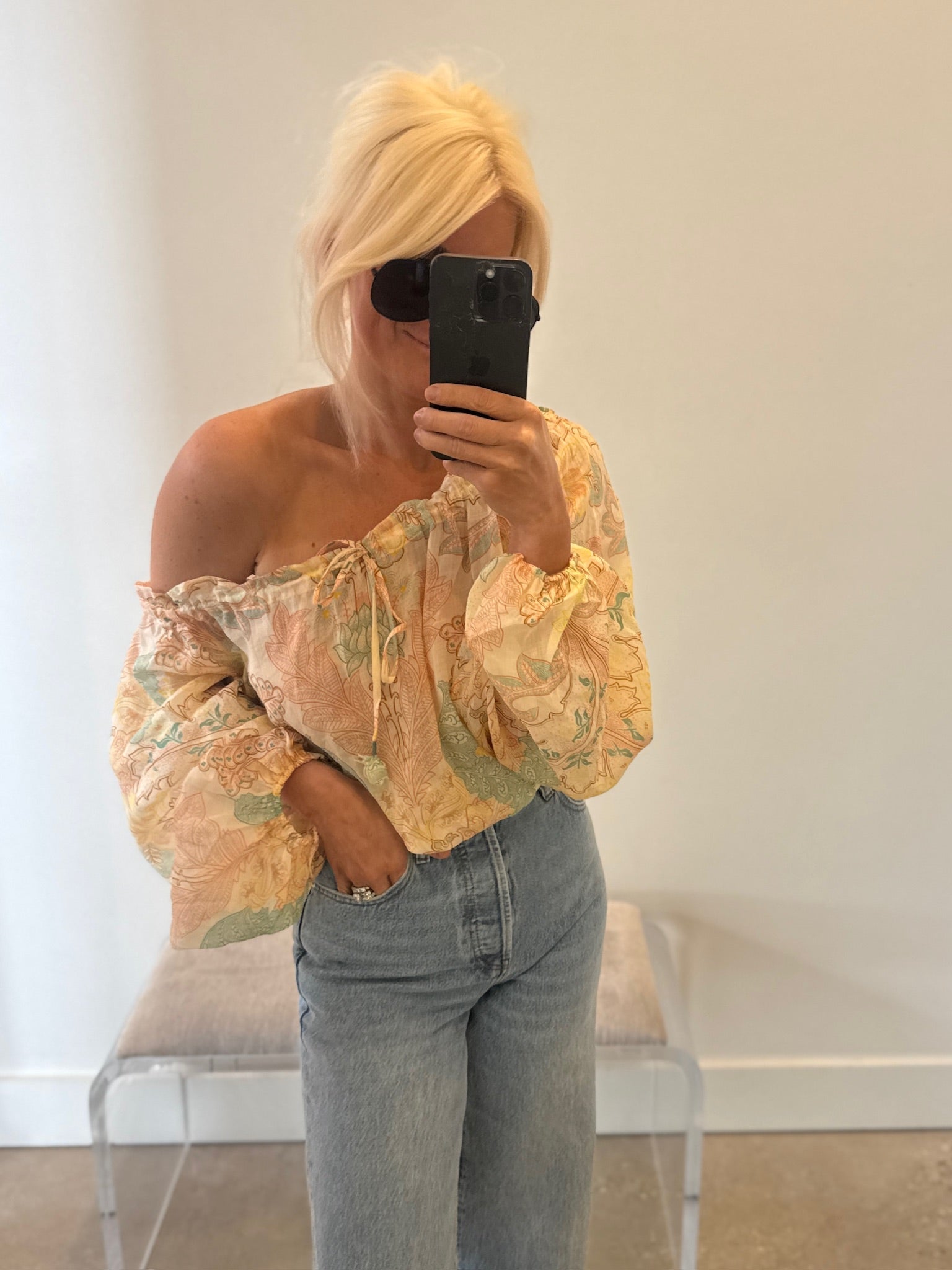 Multi Color Uliana Blouse - Amor Lafayette