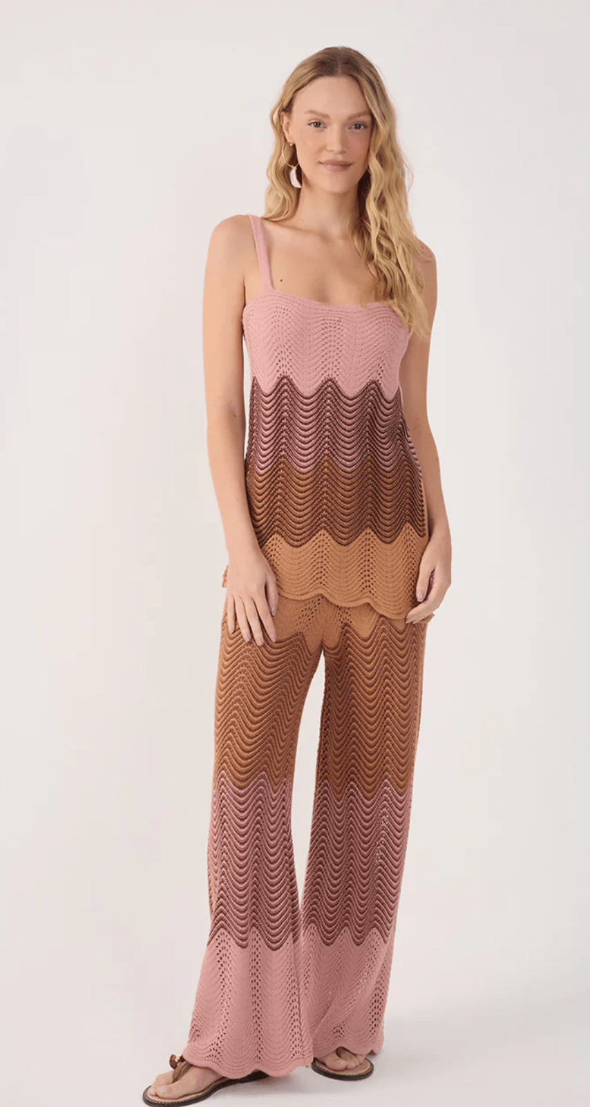 Multi Dunes Crochet Pants - Amor Lafayette