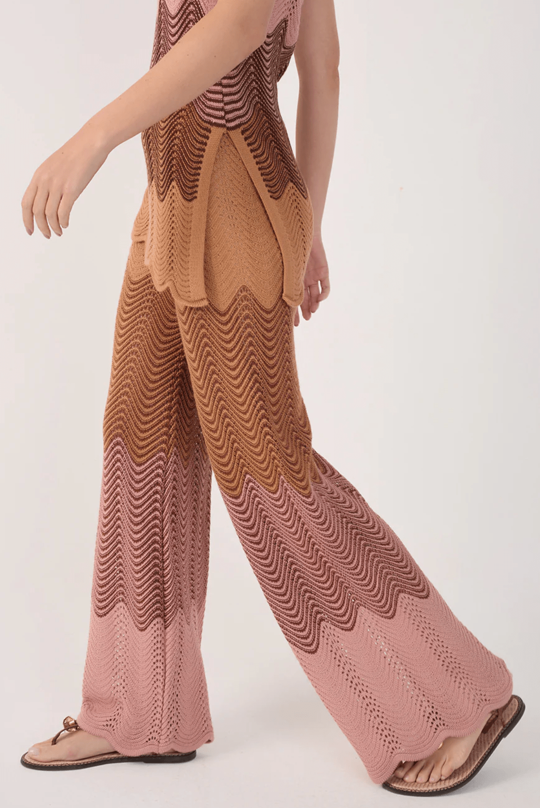 Multi Dunes Crochet Pants - Amor Lafayette