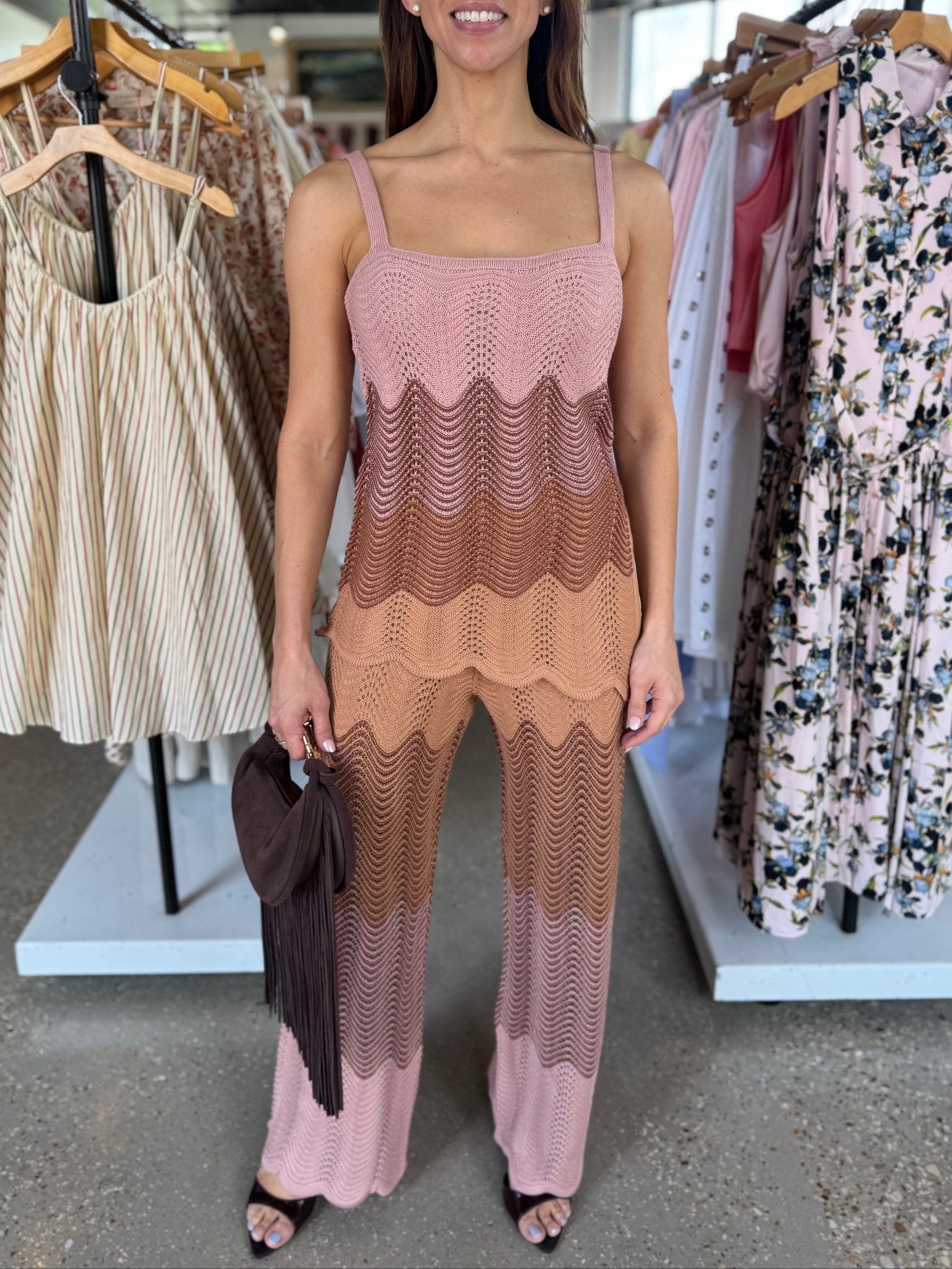 Multi Dunes Crochet Tunic - Amor Lafayette