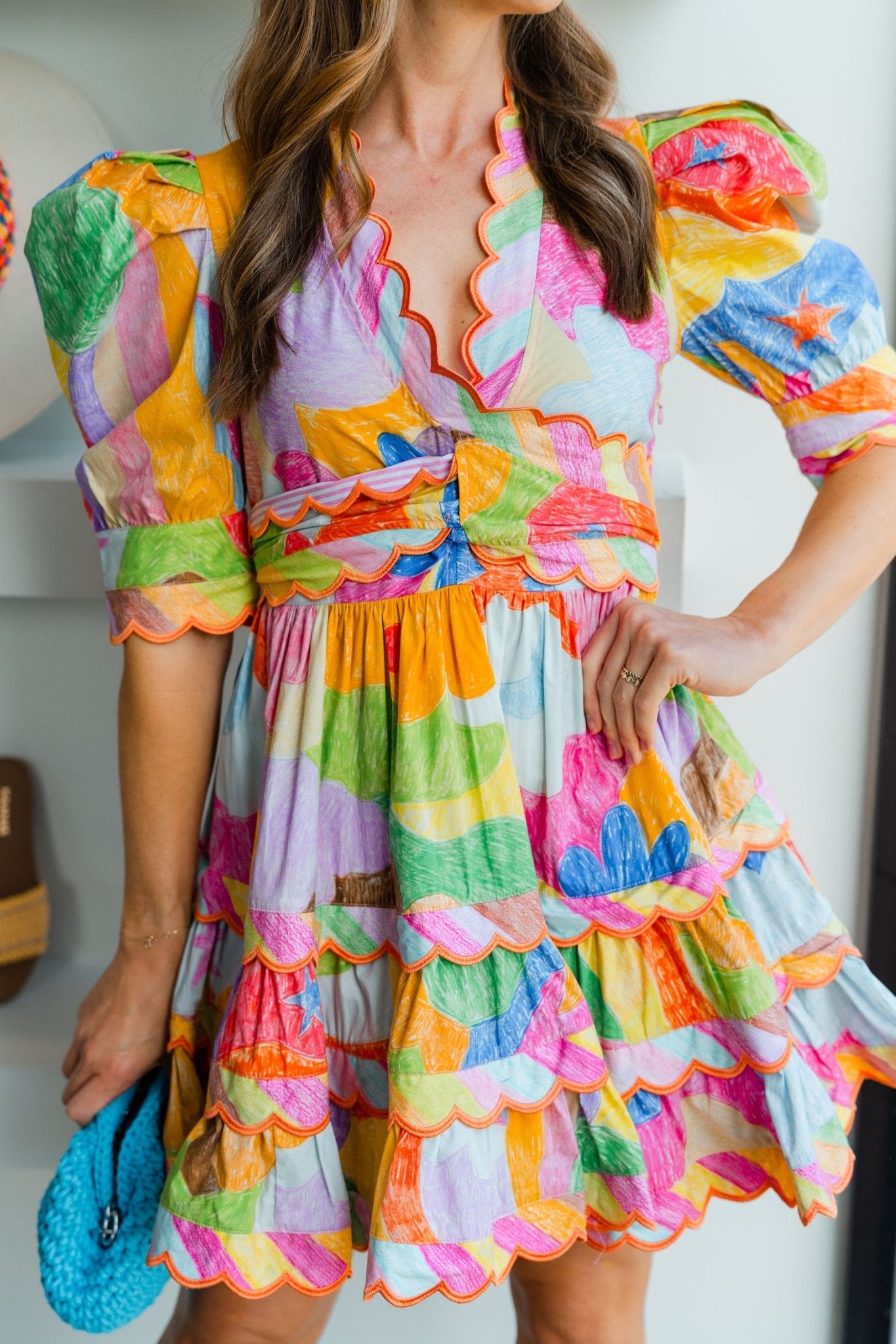 Multi Hortensia Dress Print - Amor Lafayette