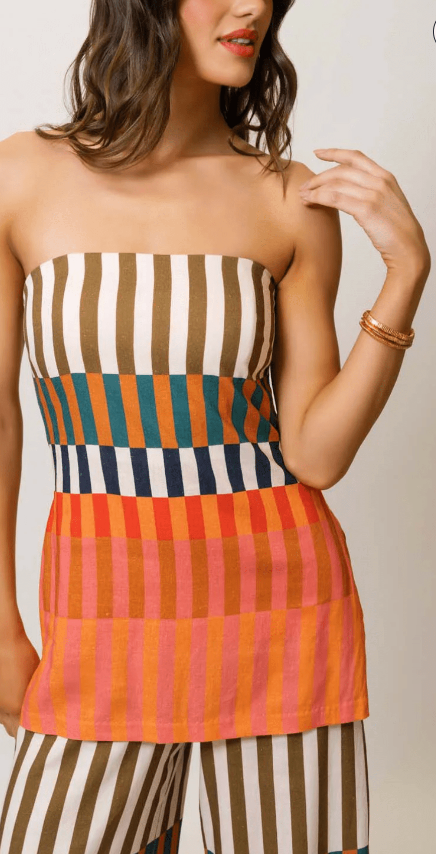 Multi Stripe Rally Jumpsuit - Amor Lafayette