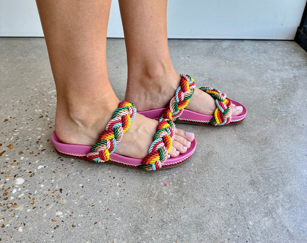 Multicolor Michelle Braided Sandal - Amor Lafayette