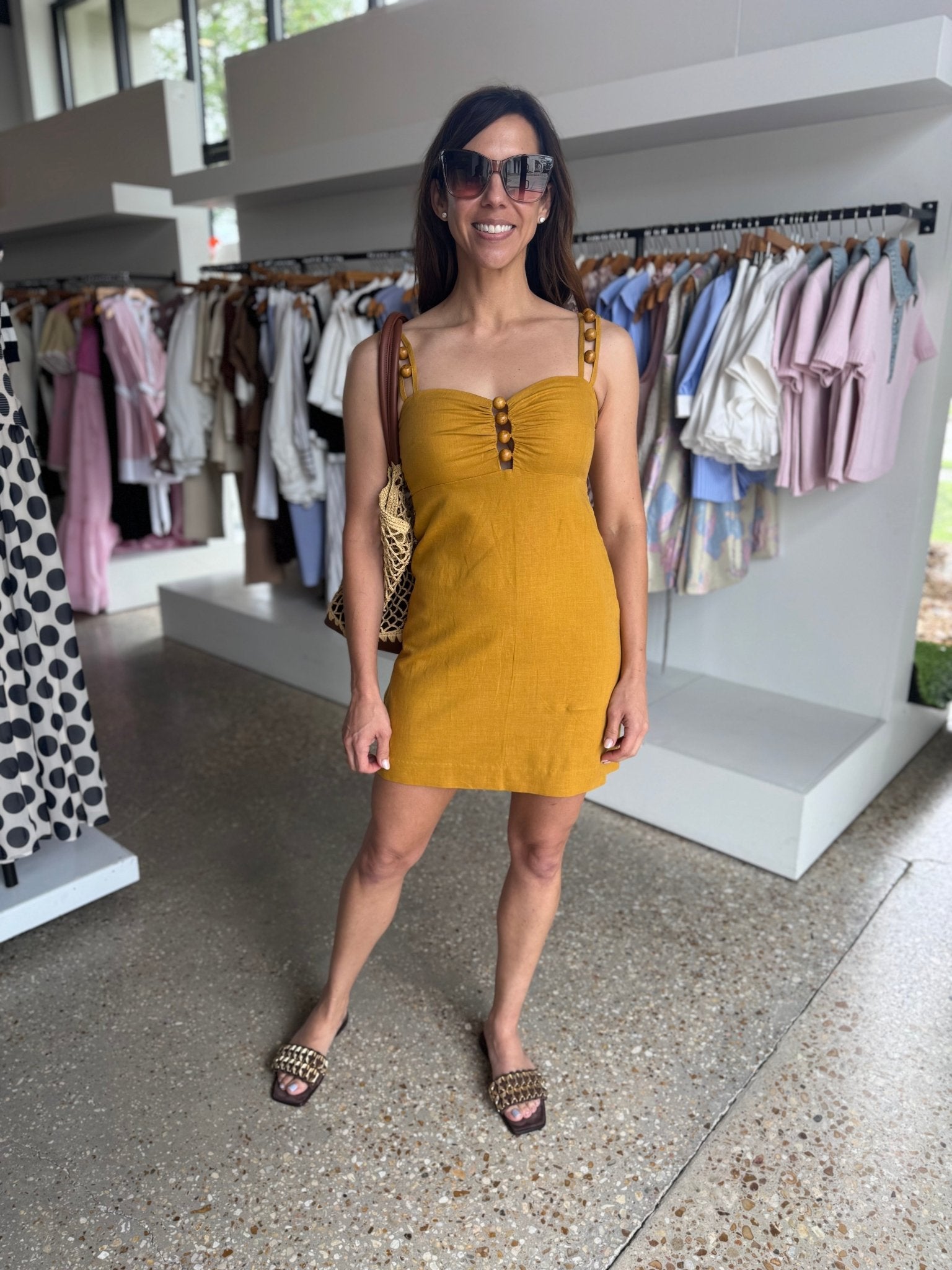Mustard Lexus Dress - Amor Lafayette