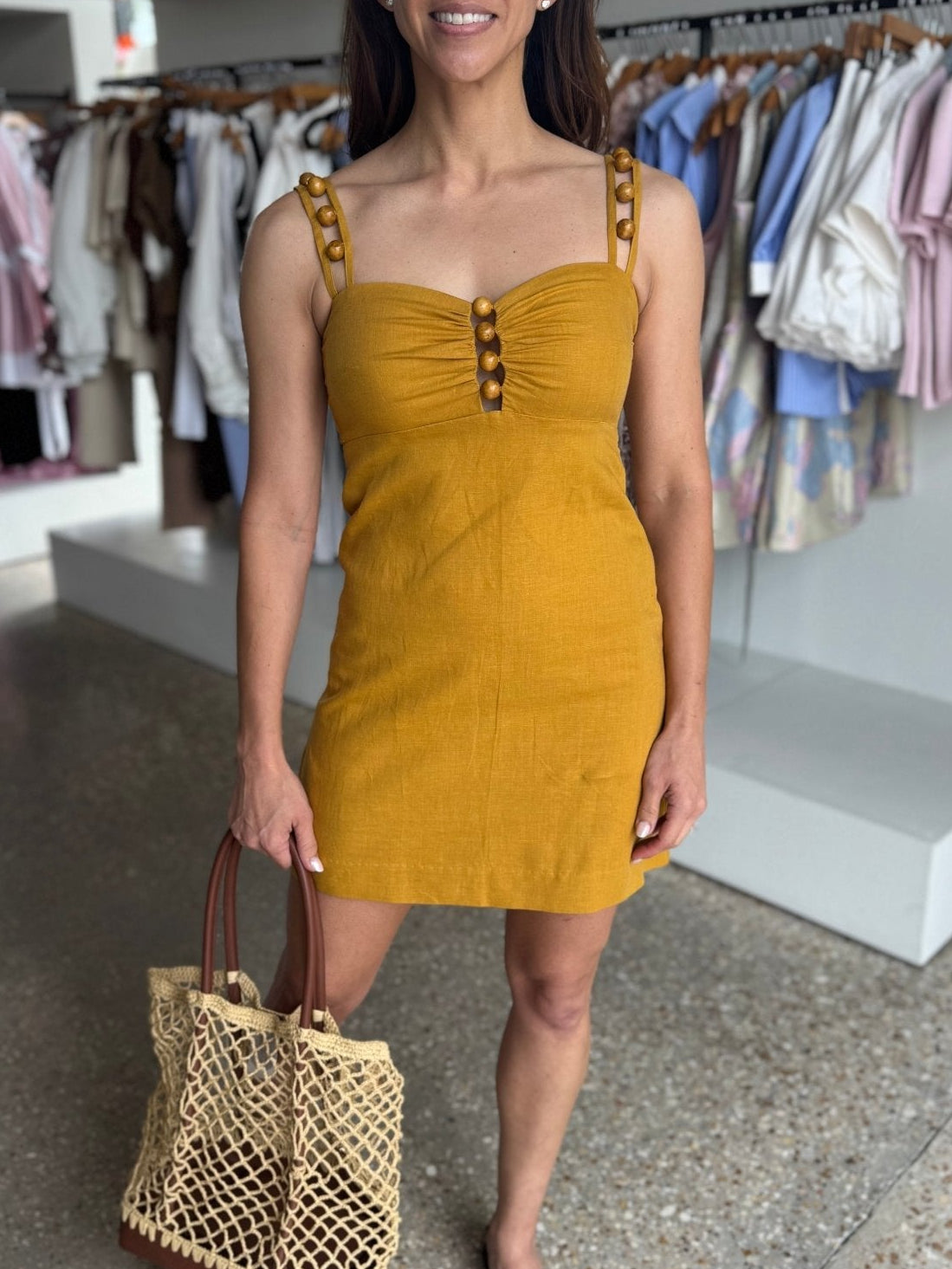 Mustard Lexus Dress - Amor Lafayette
