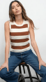 Nadine Stripe Sweater Tank - Amor Lafayette