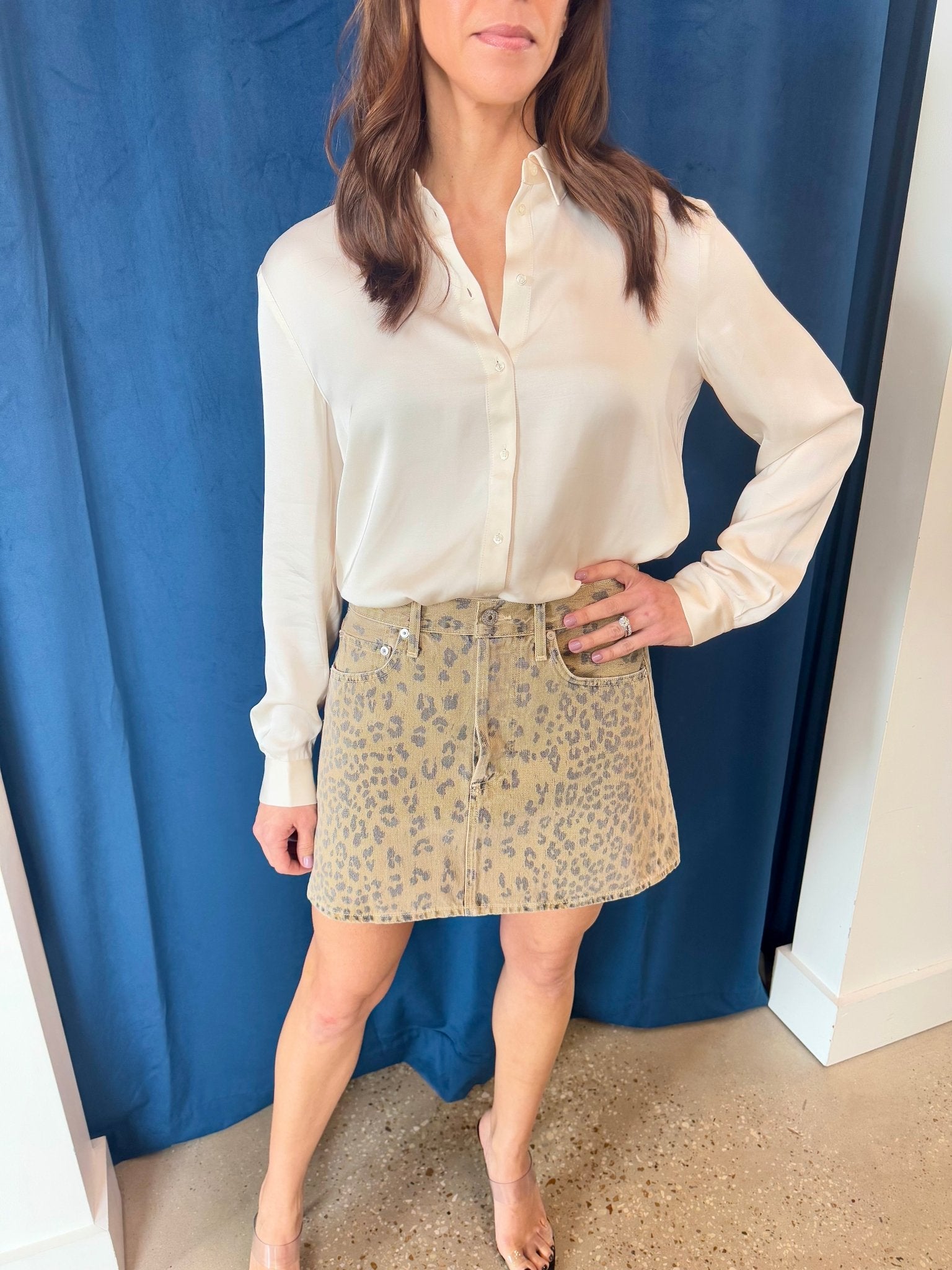 Natural Cheetah Ramona Mini Skirt - Amor Lafayette