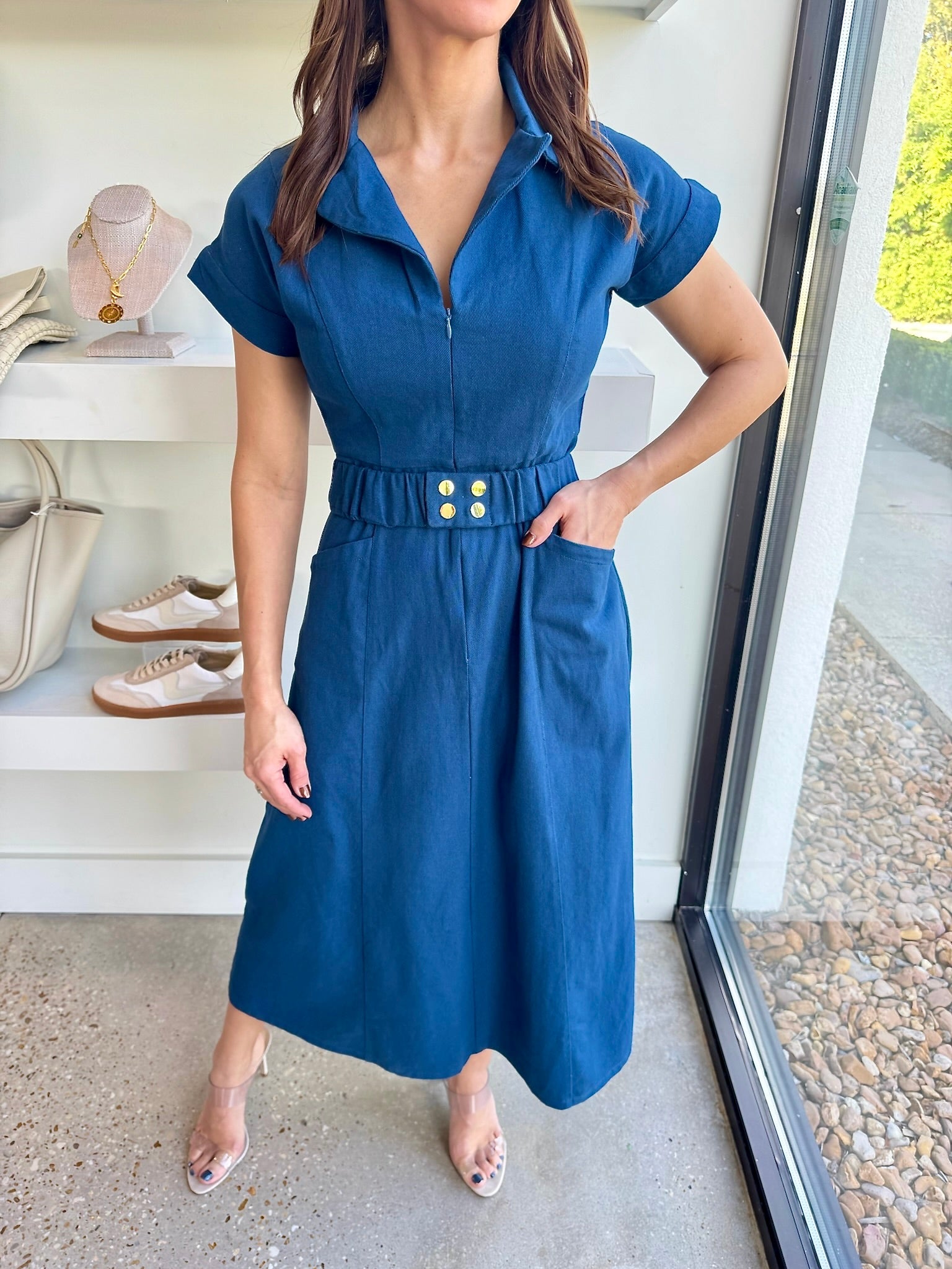 Navy Aly Dress - Amor Lafayette