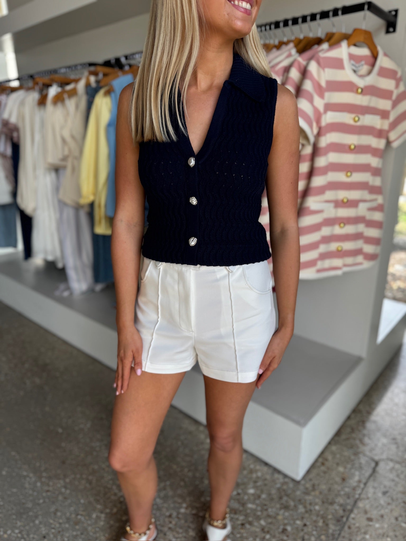 NAVY BODHI TANK - Amor Lafayette