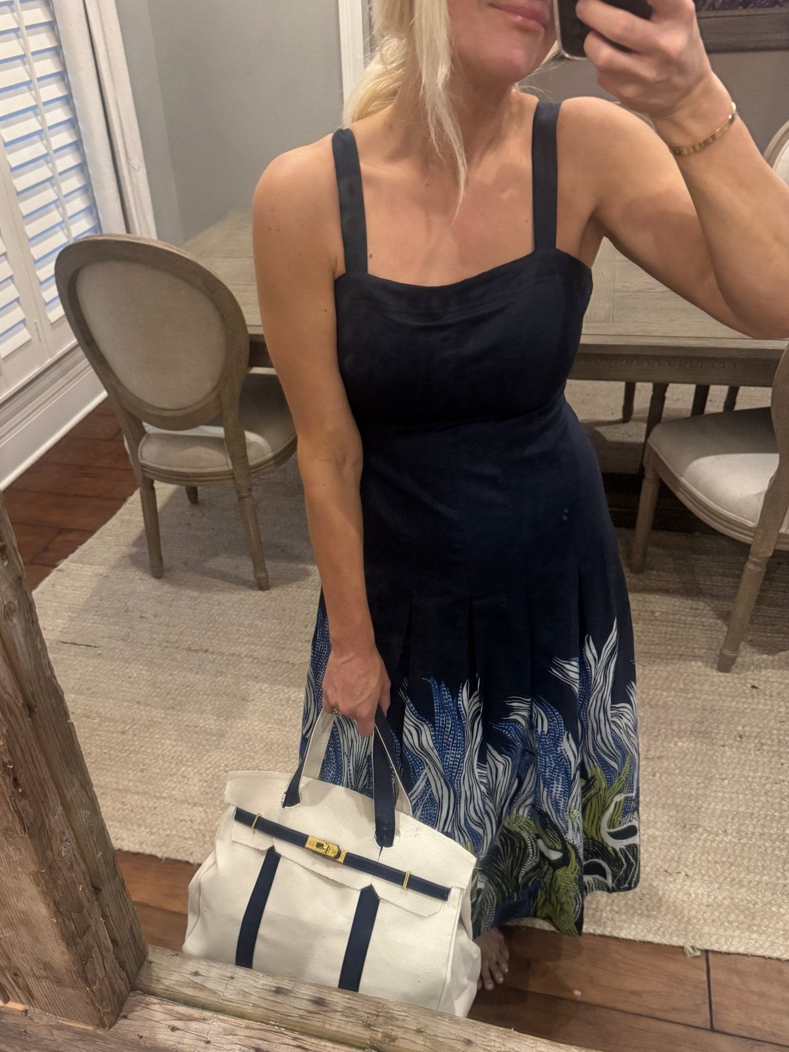 Navy Canvas Tote - Amor Lafayette