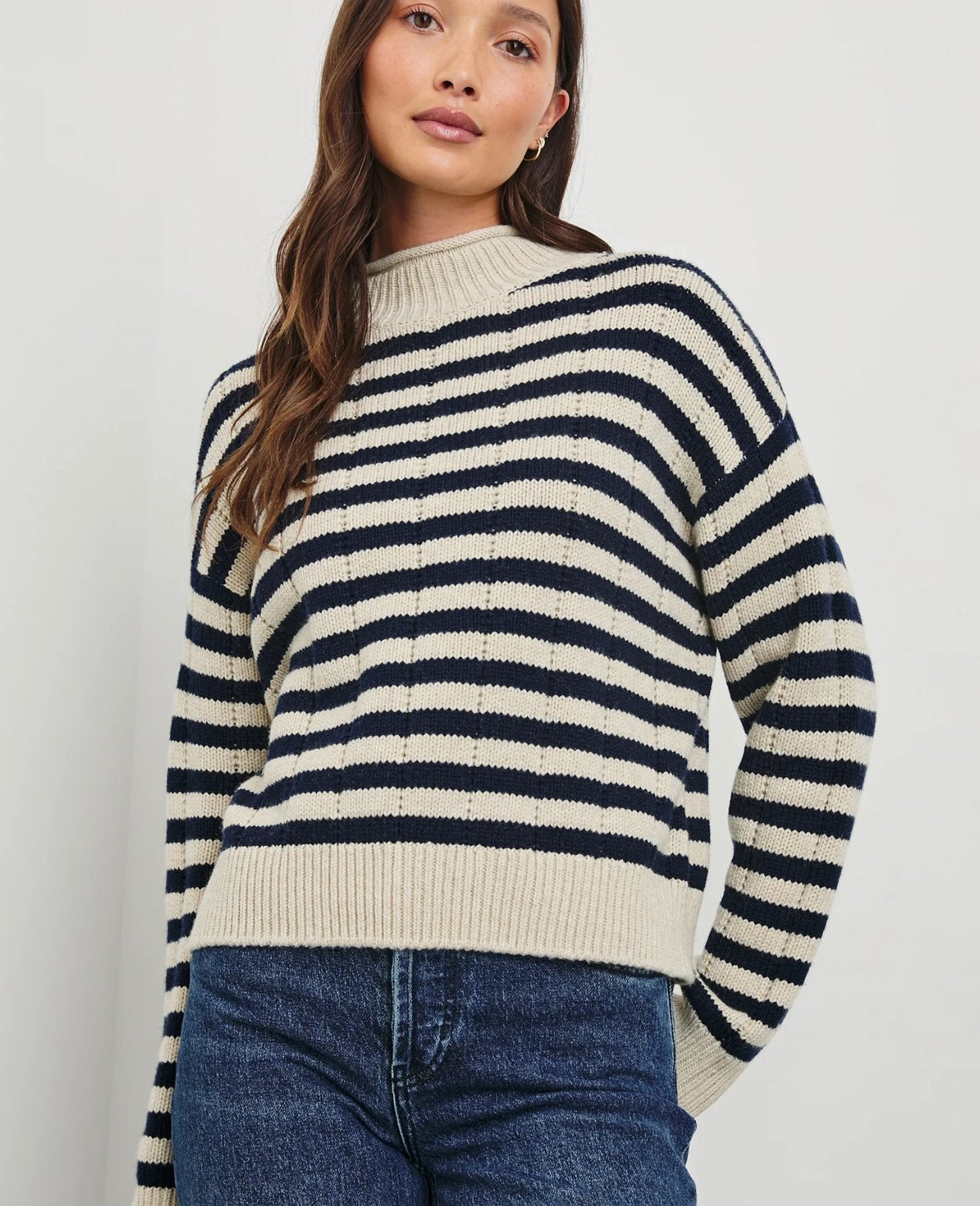 Navy Corrine Sweater - Amor Lafayette