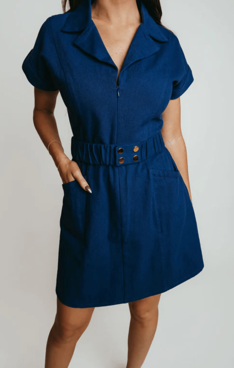 Navy Izzy Dress - Amor Lafayette