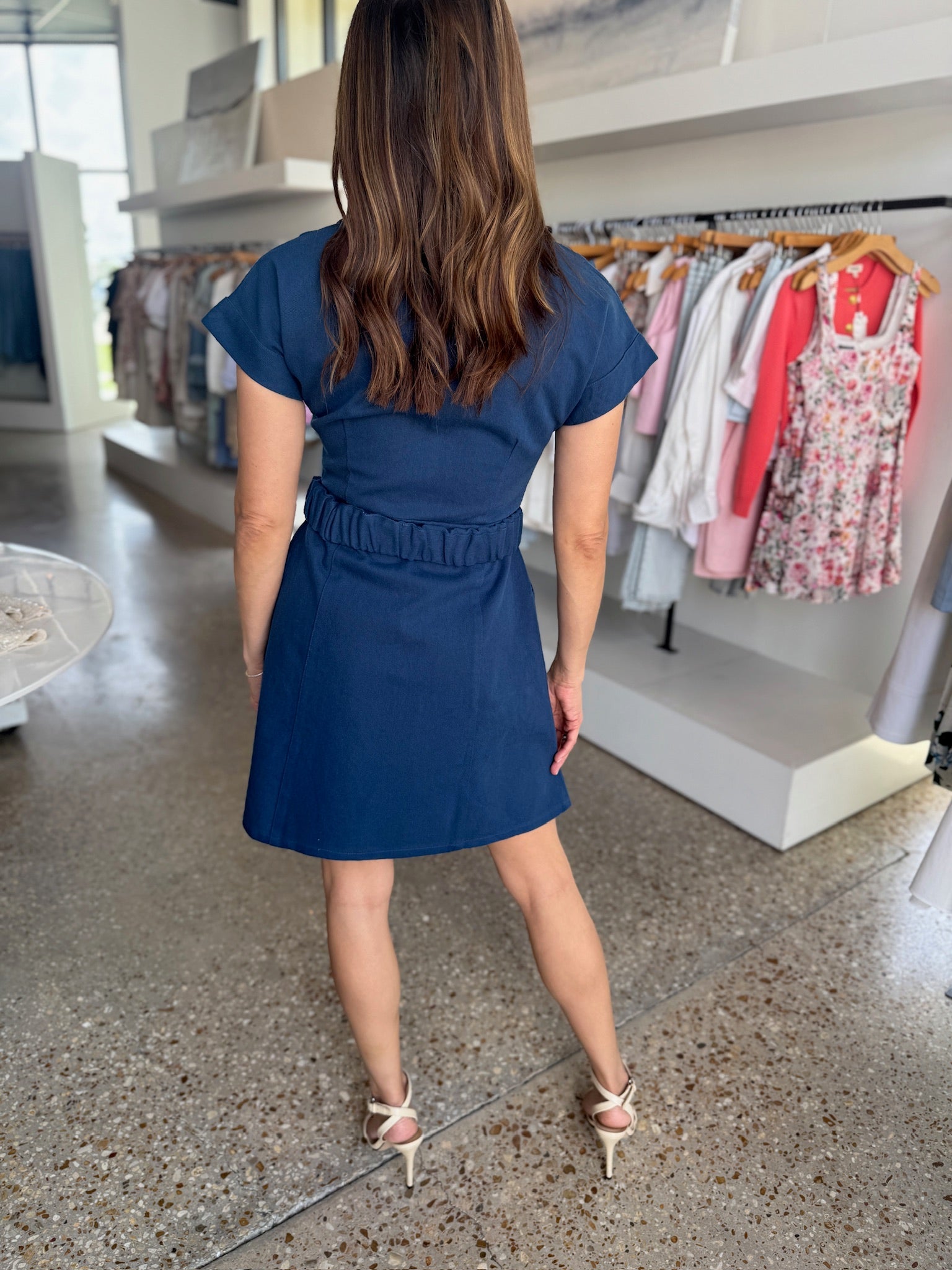 Navy Izzy Dress - Amor Lafayette