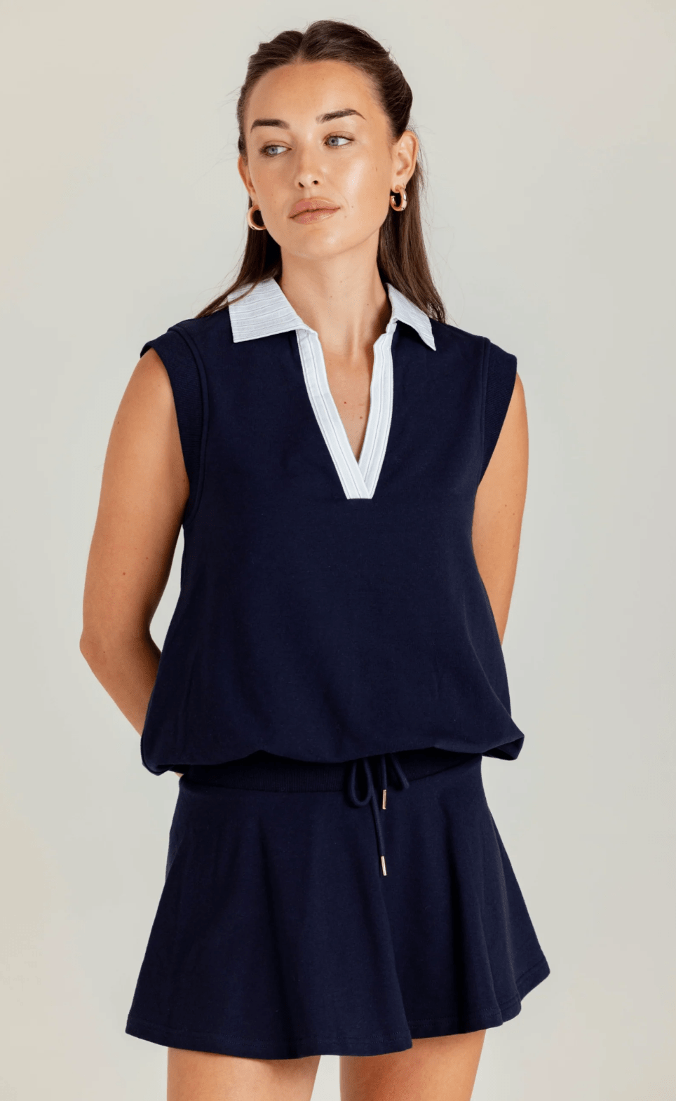 Navy Julia Top - Amor Lafayette