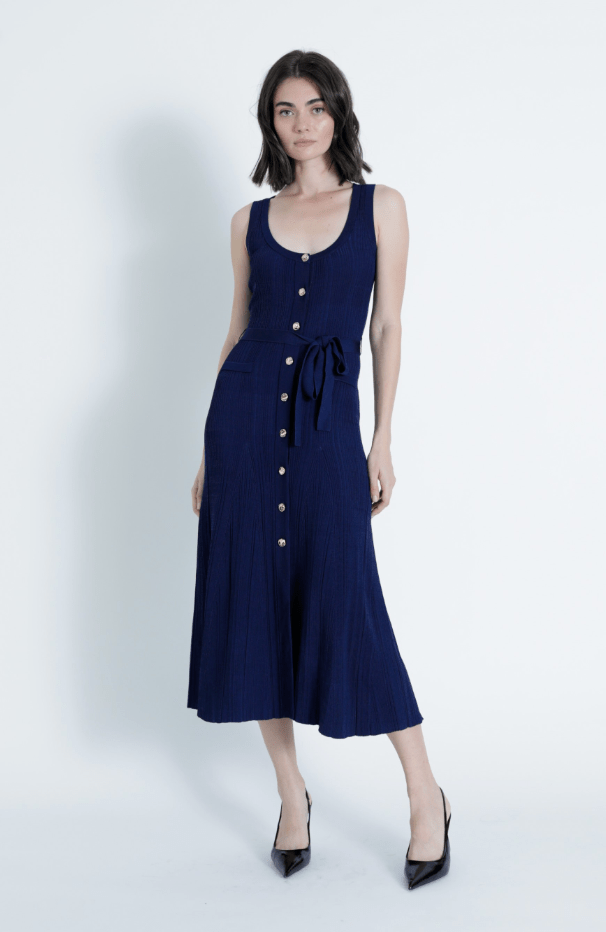 Navy Mila Knit Maxi Dress - Amor Lafayette