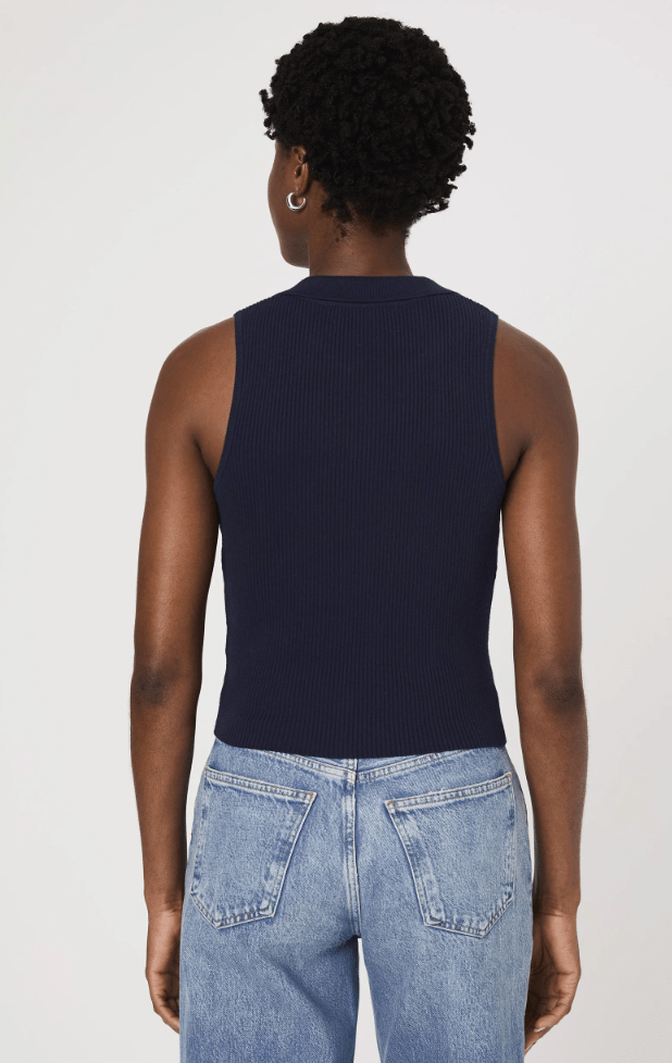 Navy Mozza Collared Jumper - Amor Lafayette