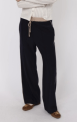 Navy On Film Vintage Drawstring Pants - Amor Lafayette