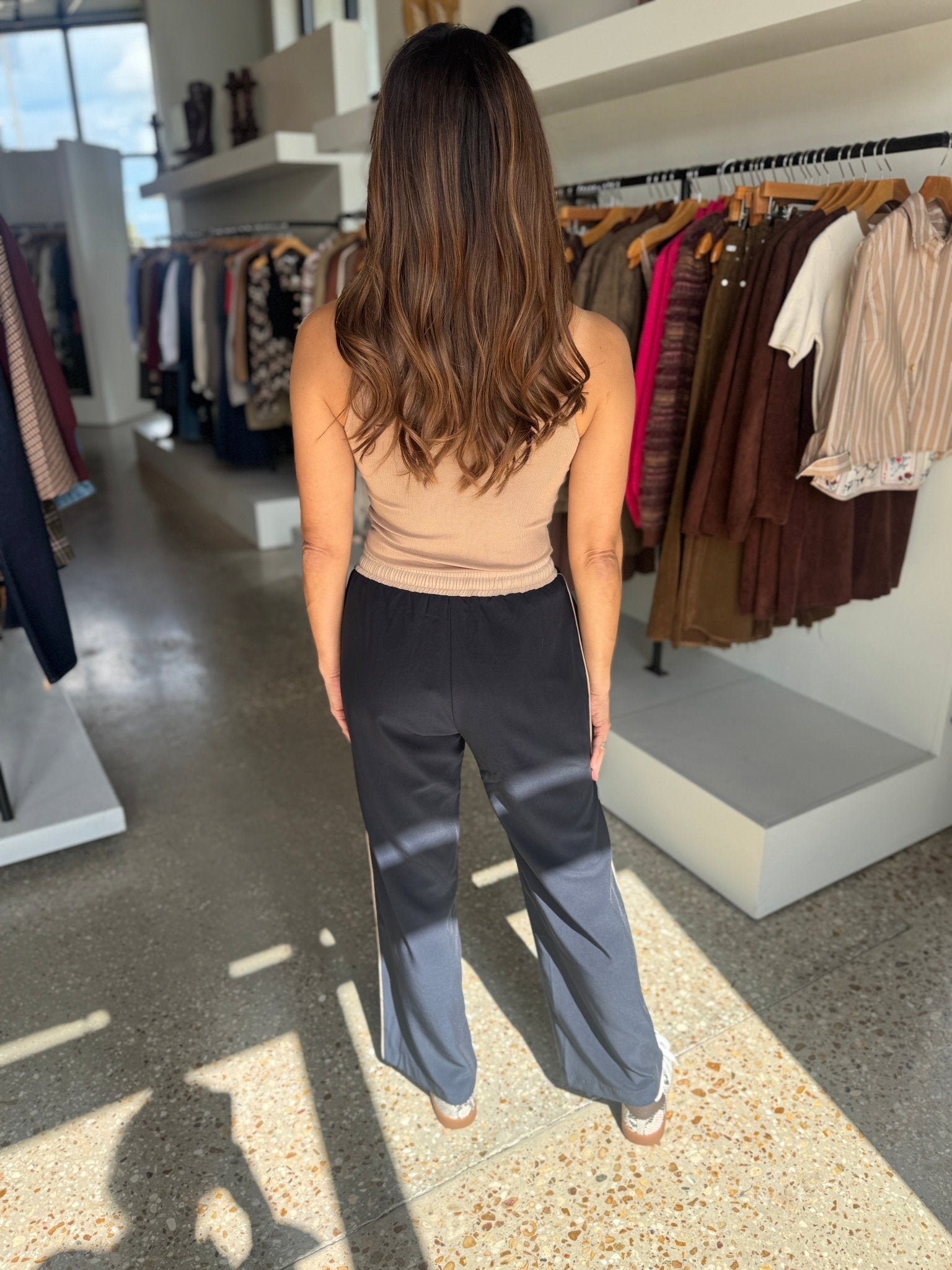 Navy On Film Vintage Drawstring Pants - Amor Lafayette