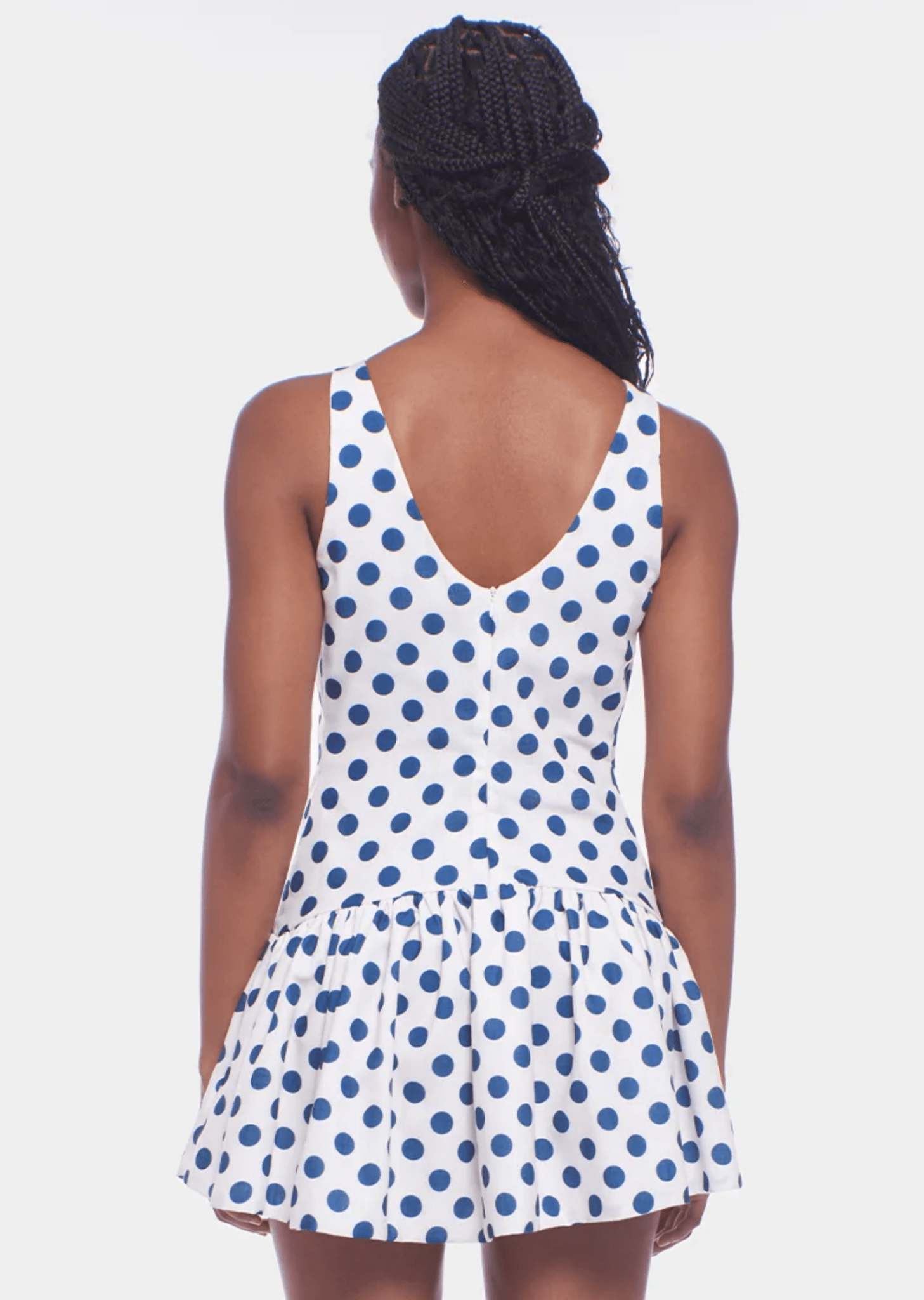 Navy Polka Dot Addison Mini Dress - Amor Lafayette
