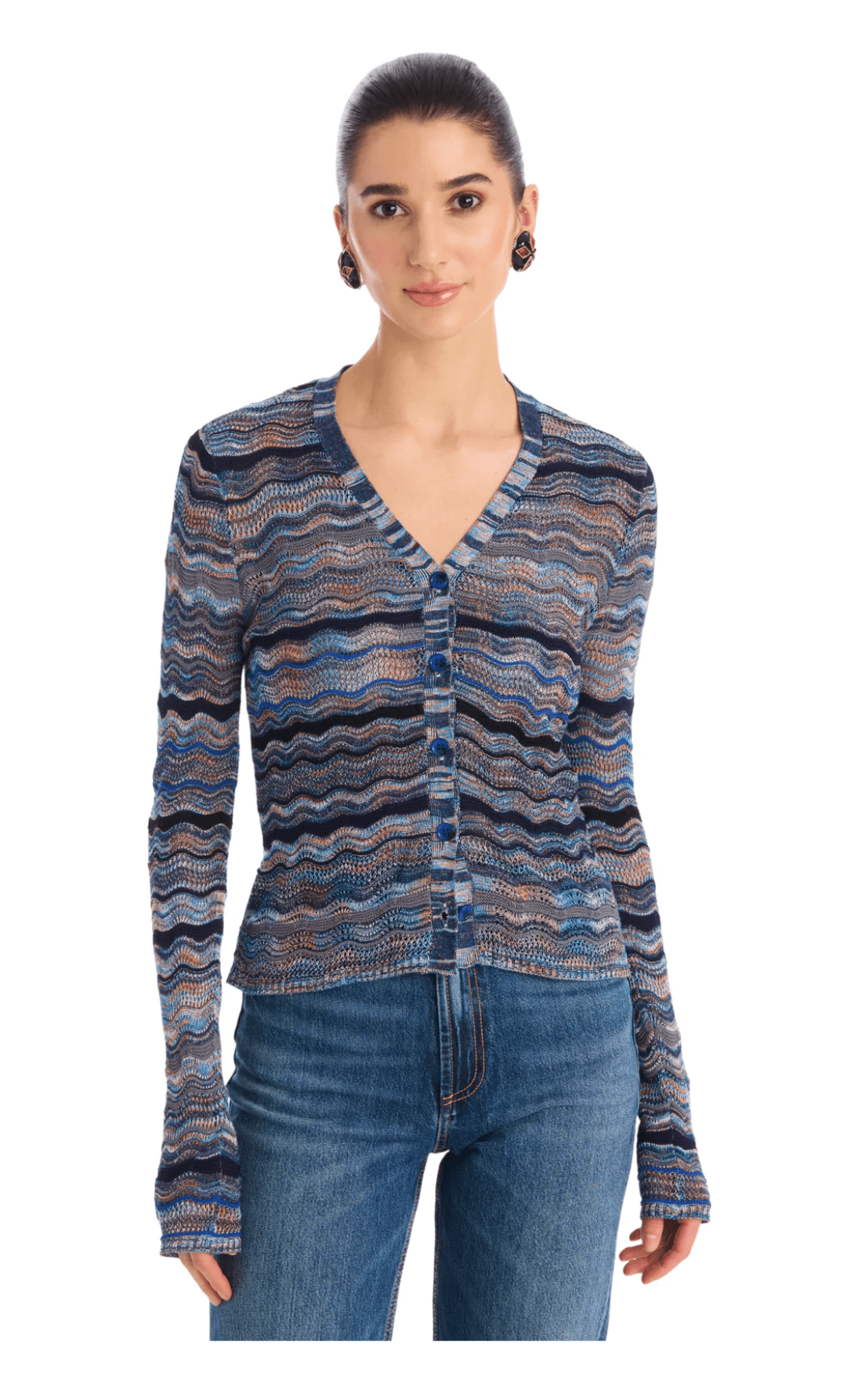 Navy Space Colleen Cardigan - Amor Lafayette