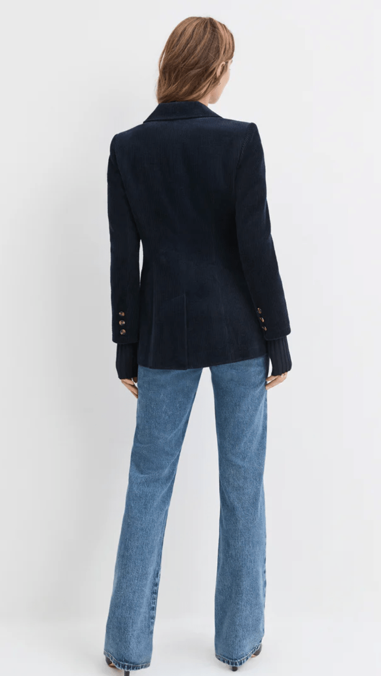 Navy The Cord City Blazer - Amor Lafayette