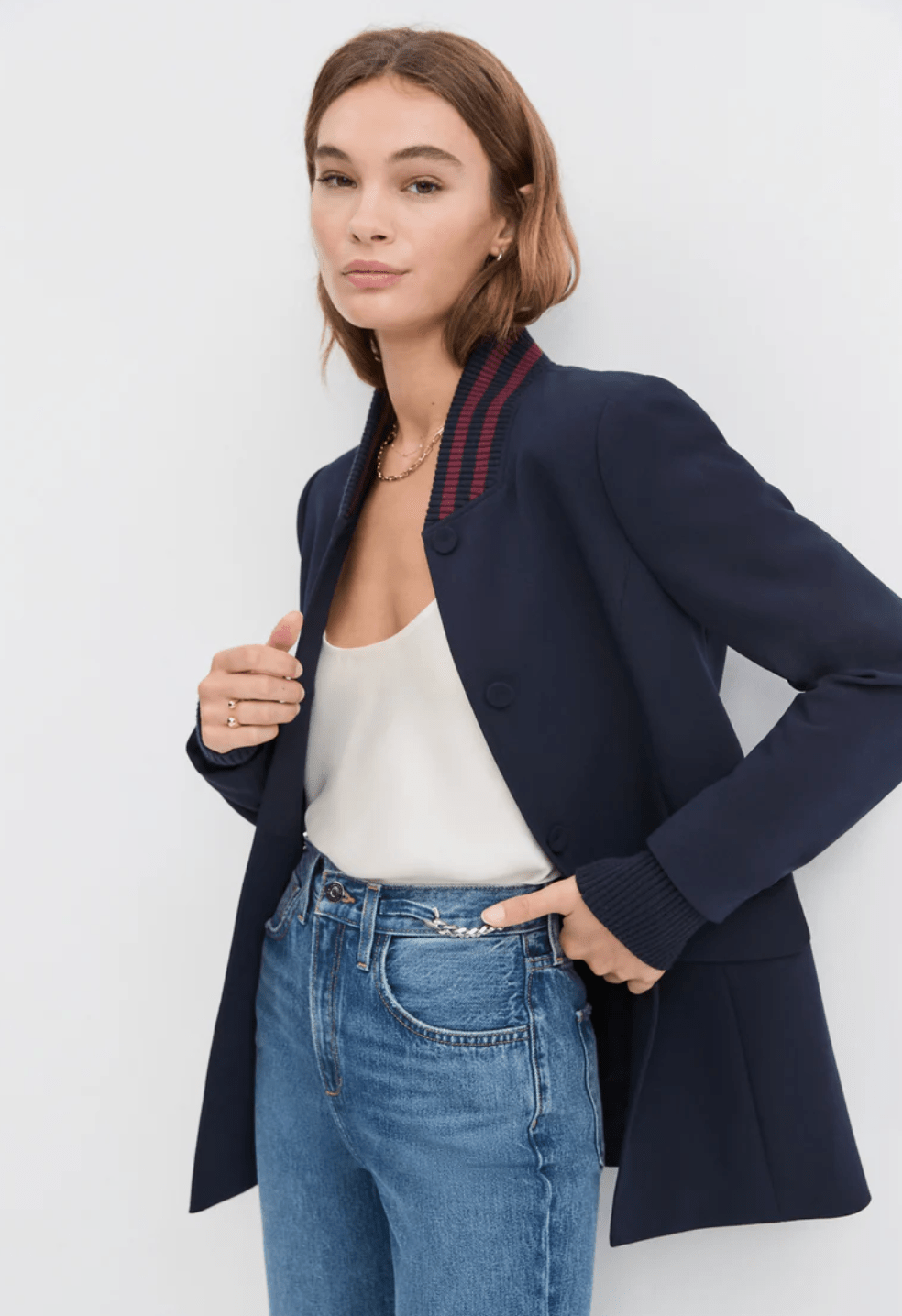 Navy/Vino The Varsity Blazer - Amor Lafayette