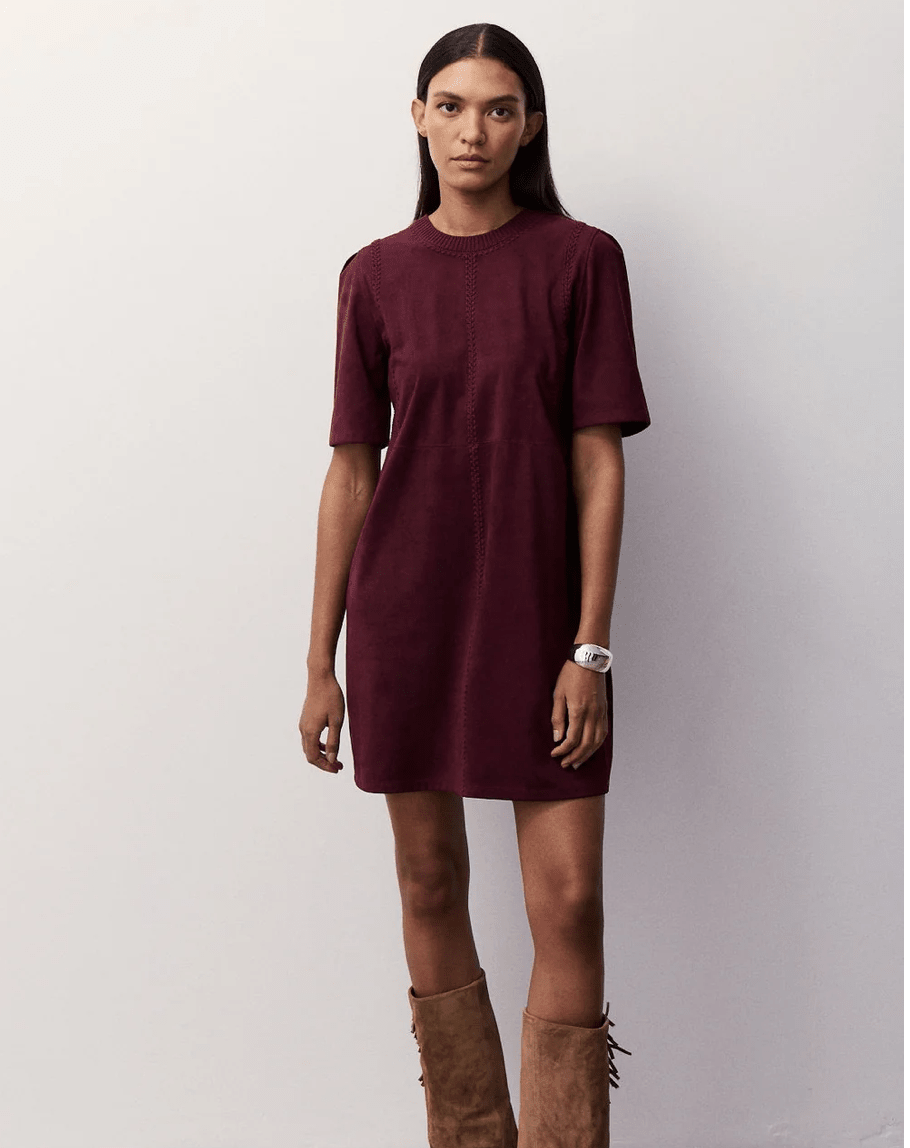 New Burgundy Cassandra Dress - Amor Lafayette