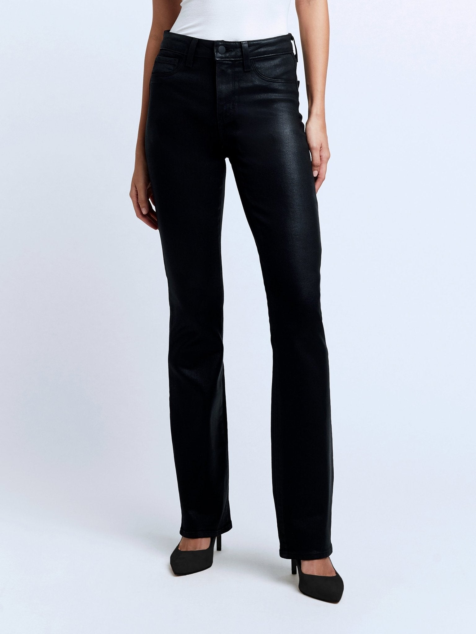 NOIR COATED SELMA H/R SLEEK BABY BOOT - Amor Lafayette
