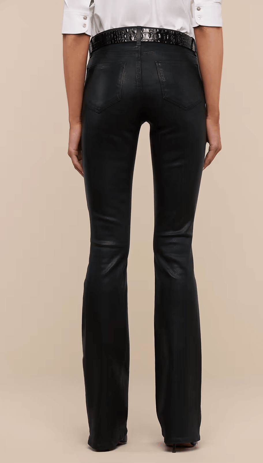 NOIR COATED SELMA H/R SLEEK BABY BOOT - Amor Lafayette