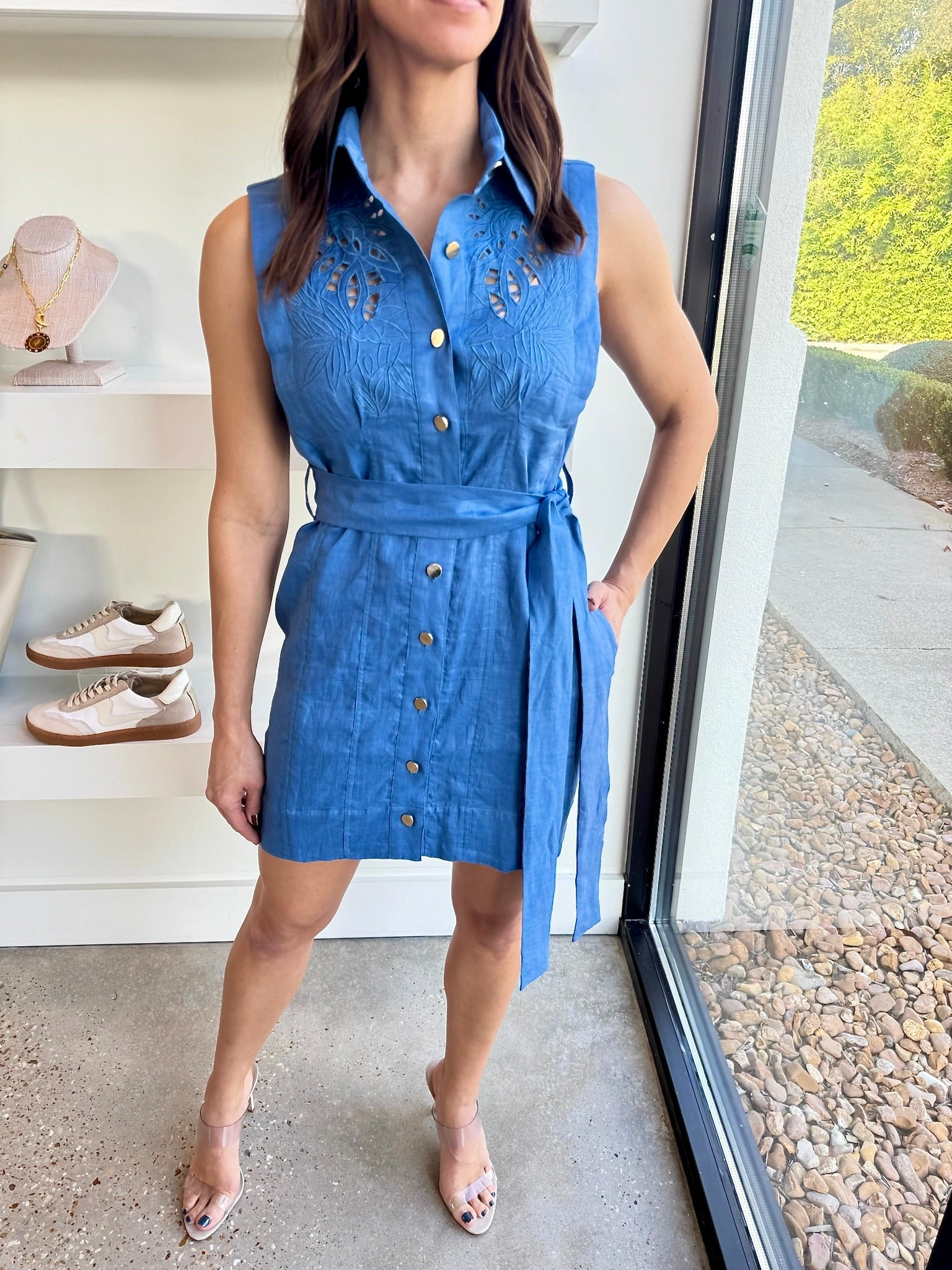 Ocean Blue Daniela Mini Dress - Amor Lafayette