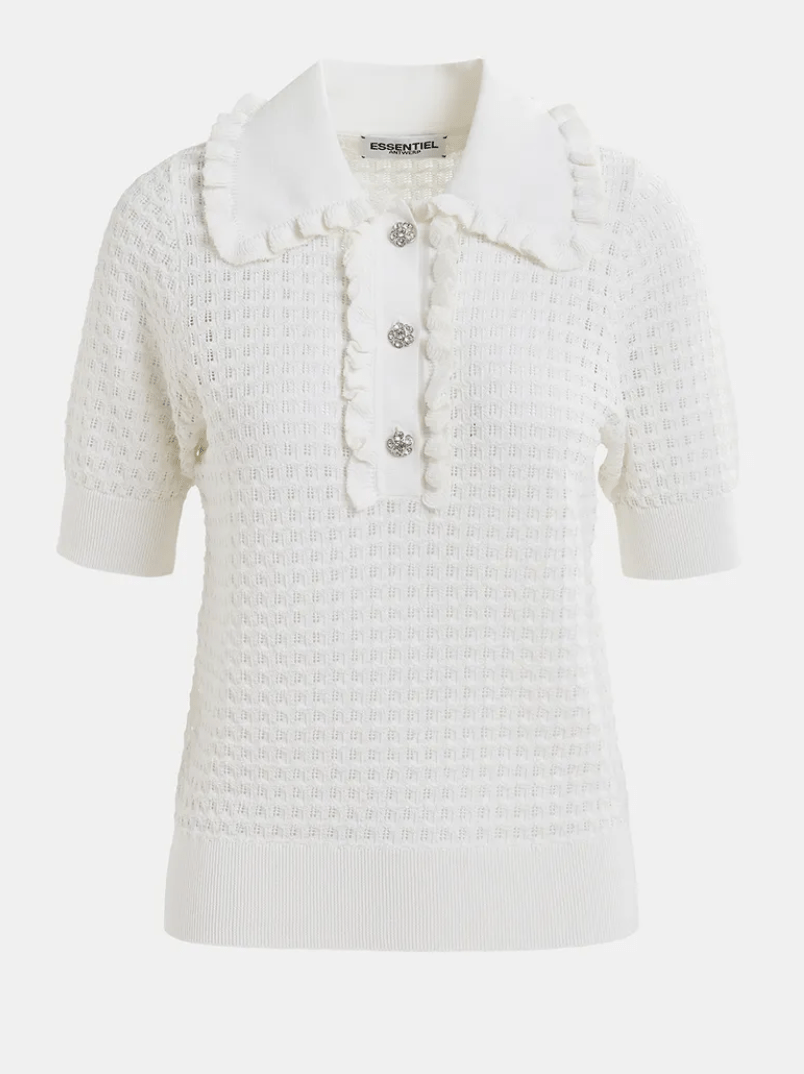 Off White Hemirates Knitted Polo - Amor Lafayette