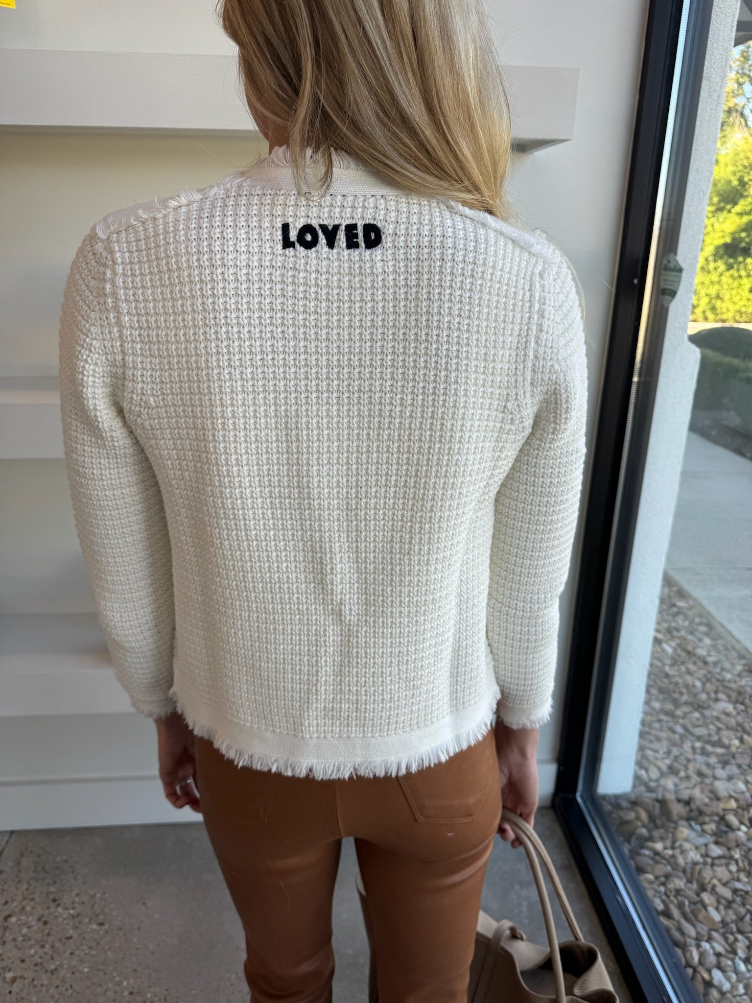 Off White Lero Fringe Cardigan - Amor Lafayette