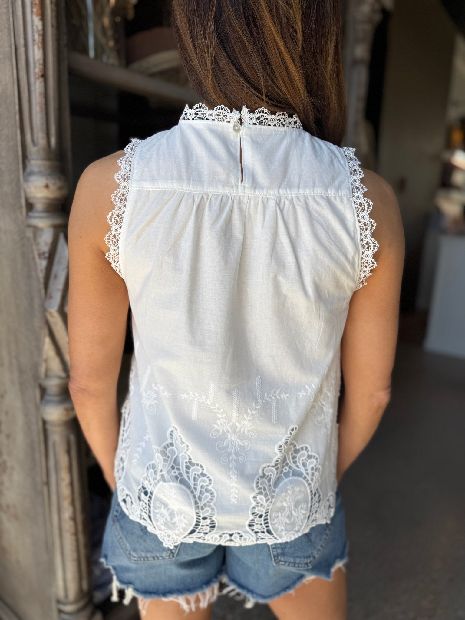 Off White Rio Top - Amor Lafayette