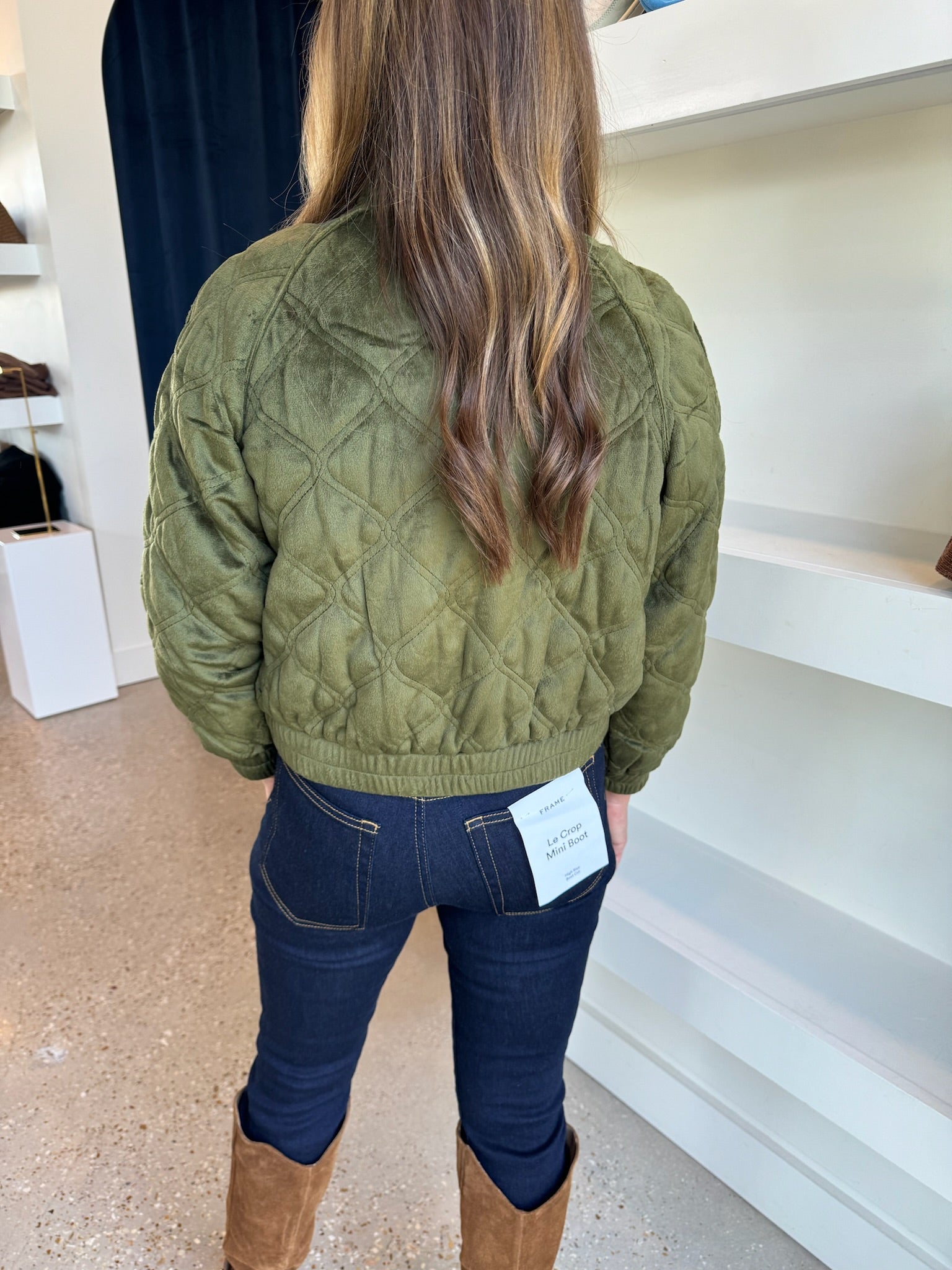 Olive Nova Quilted Jacket - Amor Lafayette